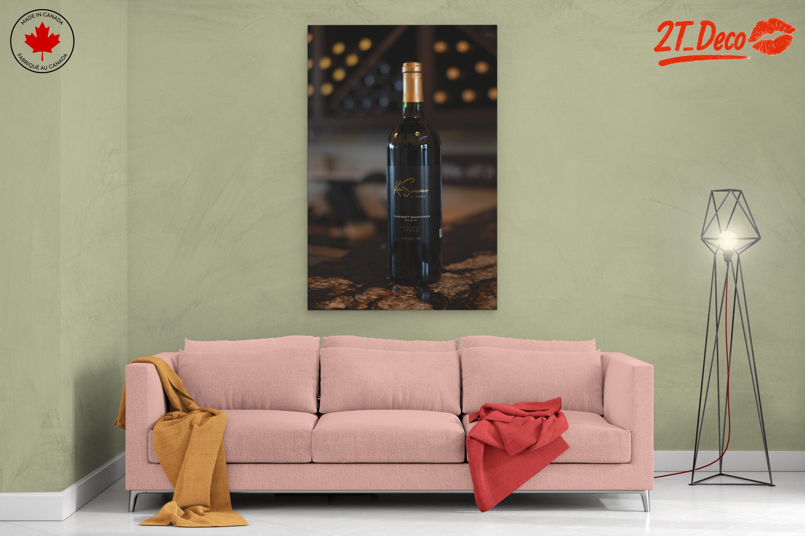 Elegant Wine Bottle Art from Texas - Image 2