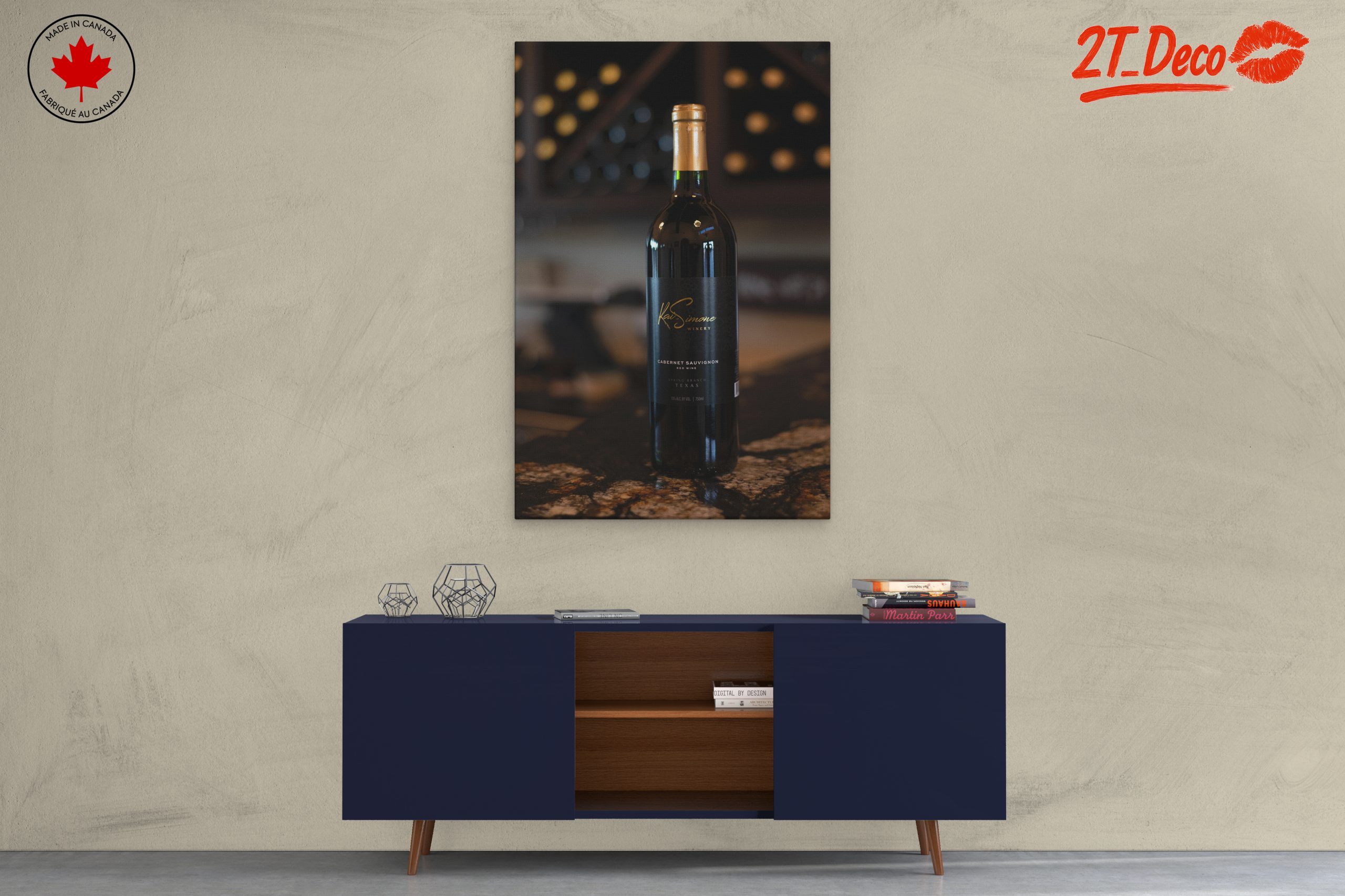 Elegant Wine Bottle Art from Texas - Image 3