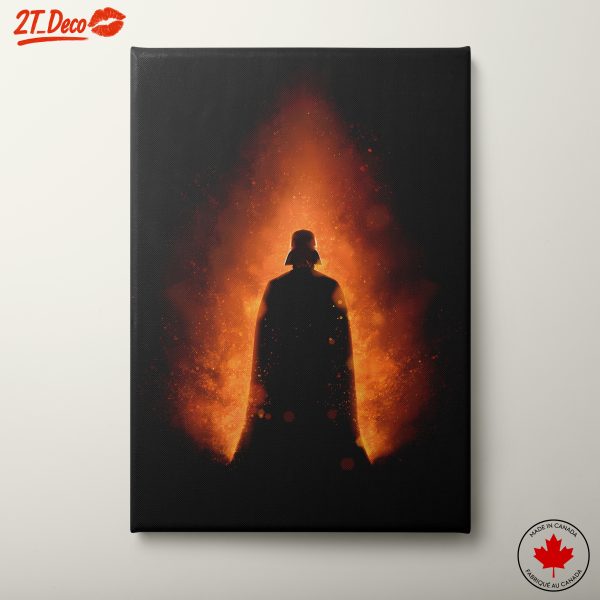 Darth Vader Silhouette in Fiery Background