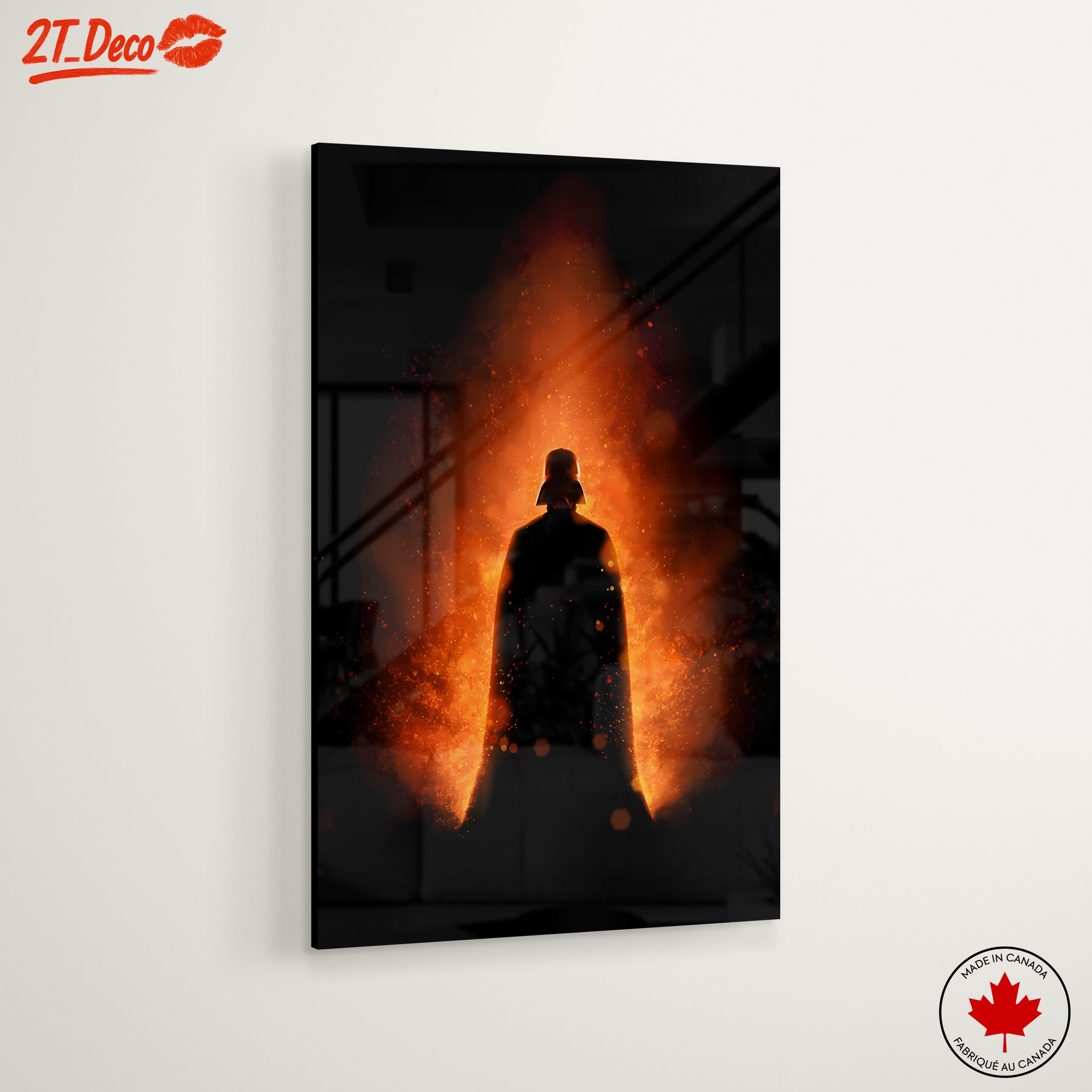 Darth Vader Silhouette in Fiery Background - Image 6