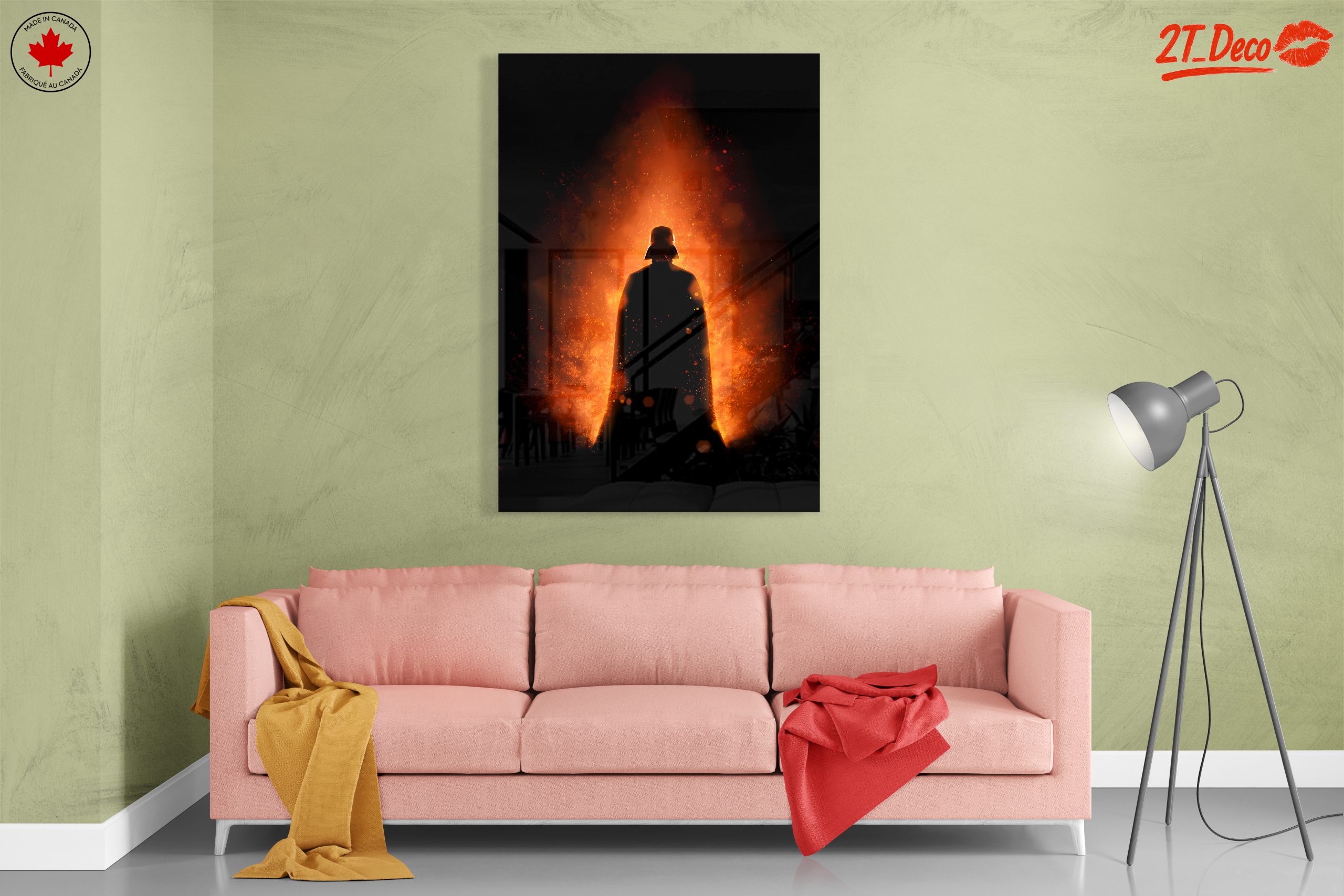 Darth Vader Silhouette in Fiery Background - Image 7