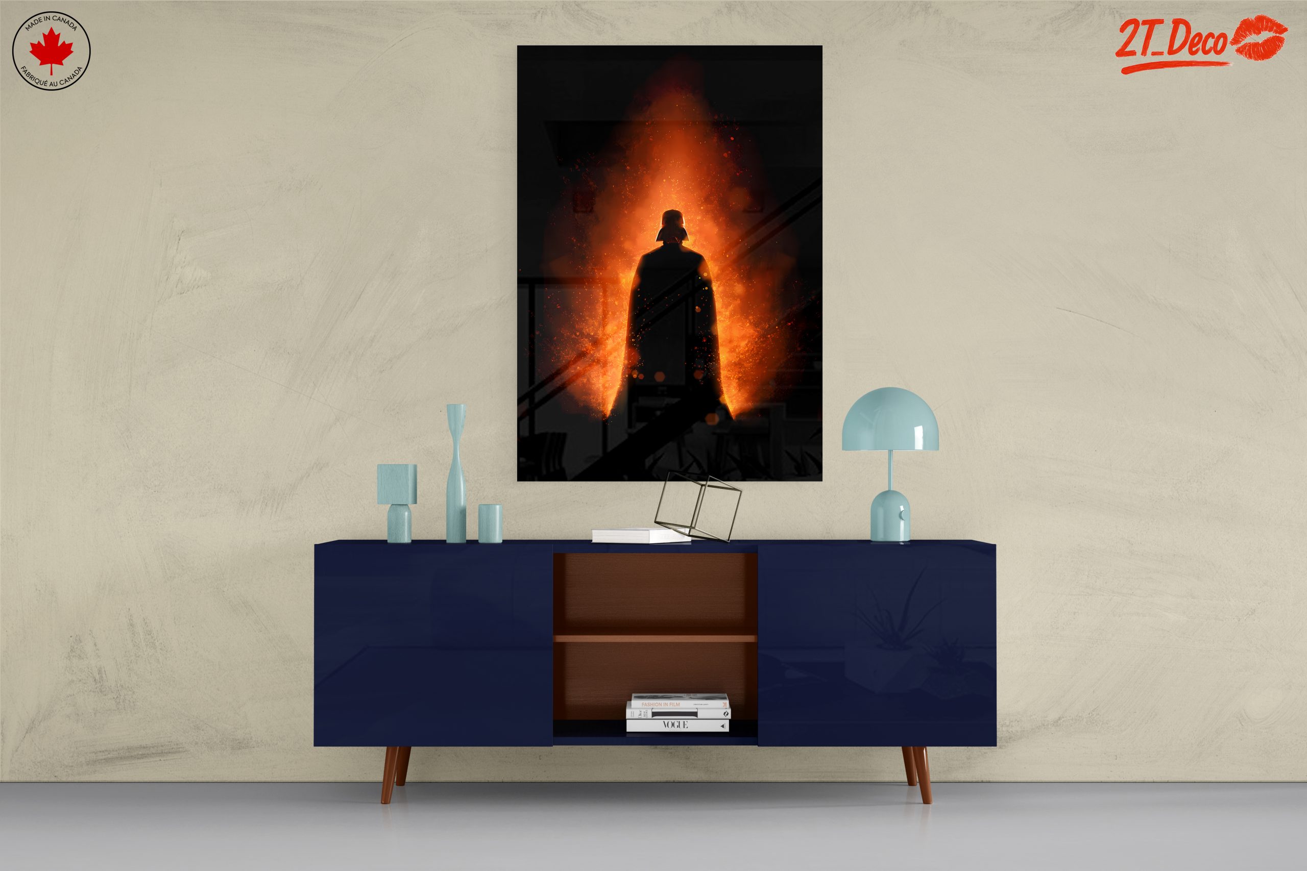 Darth Vader Silhouette in Fiery Background - Image 8