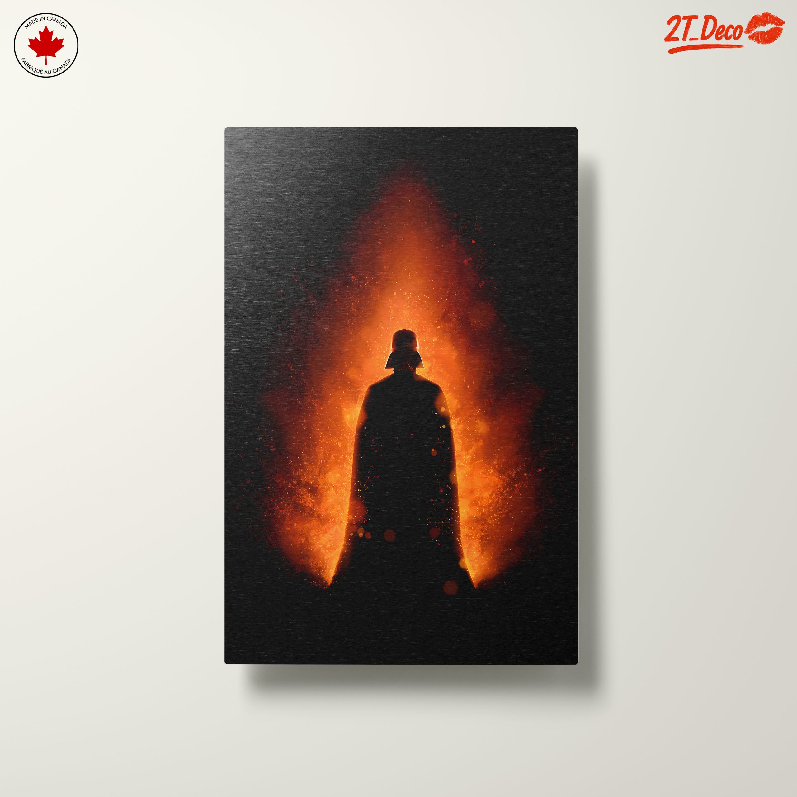 Darth Vader Silhouette in Fiery Background - Image 10