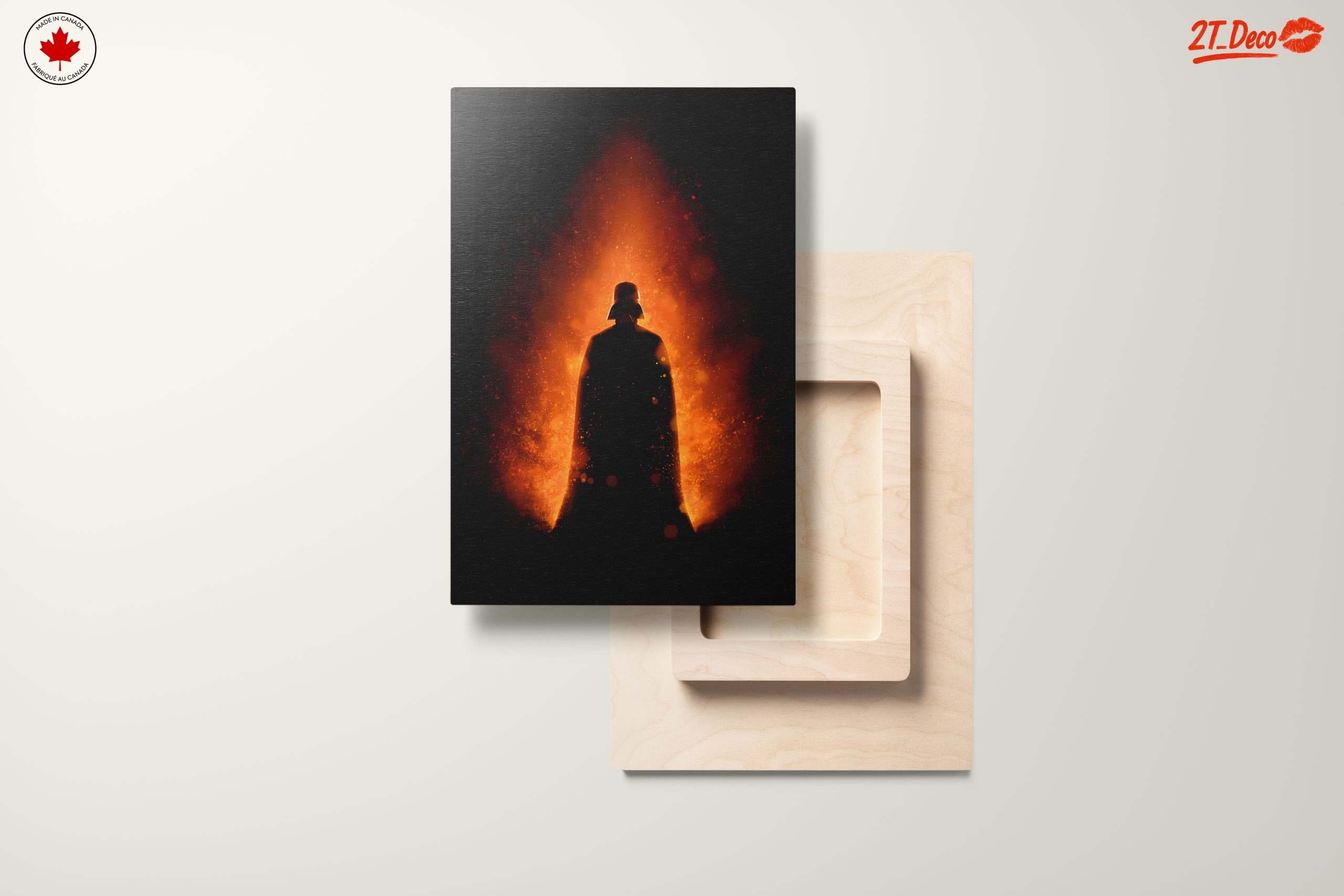 Darth Vader Silhouette in Fiery Background - Image 11