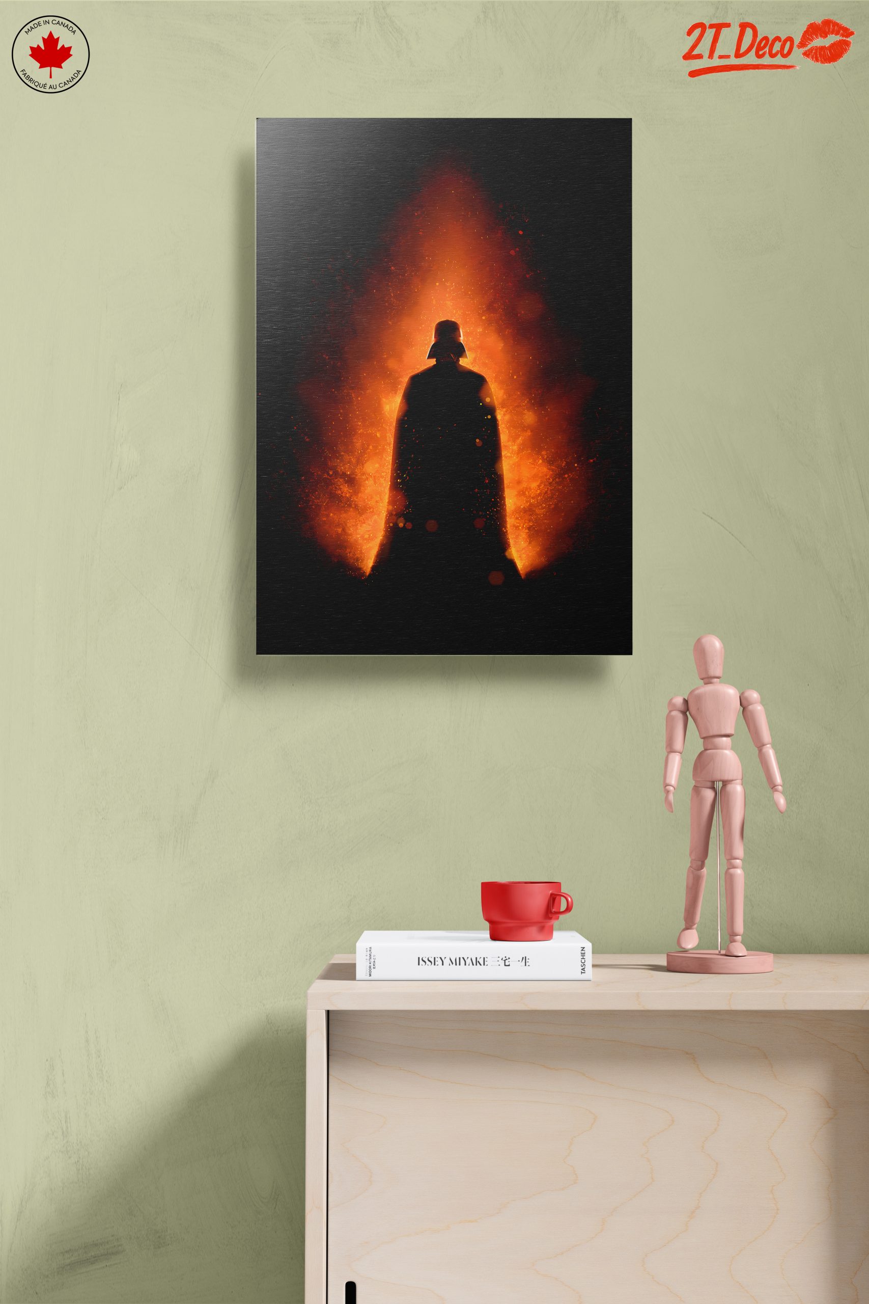 Darth Vader Silhouette in Fiery Background - Image 14