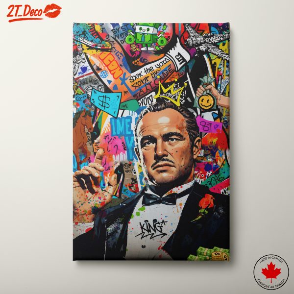 Vibrant Celebrity Pop Art with Graffiti Style