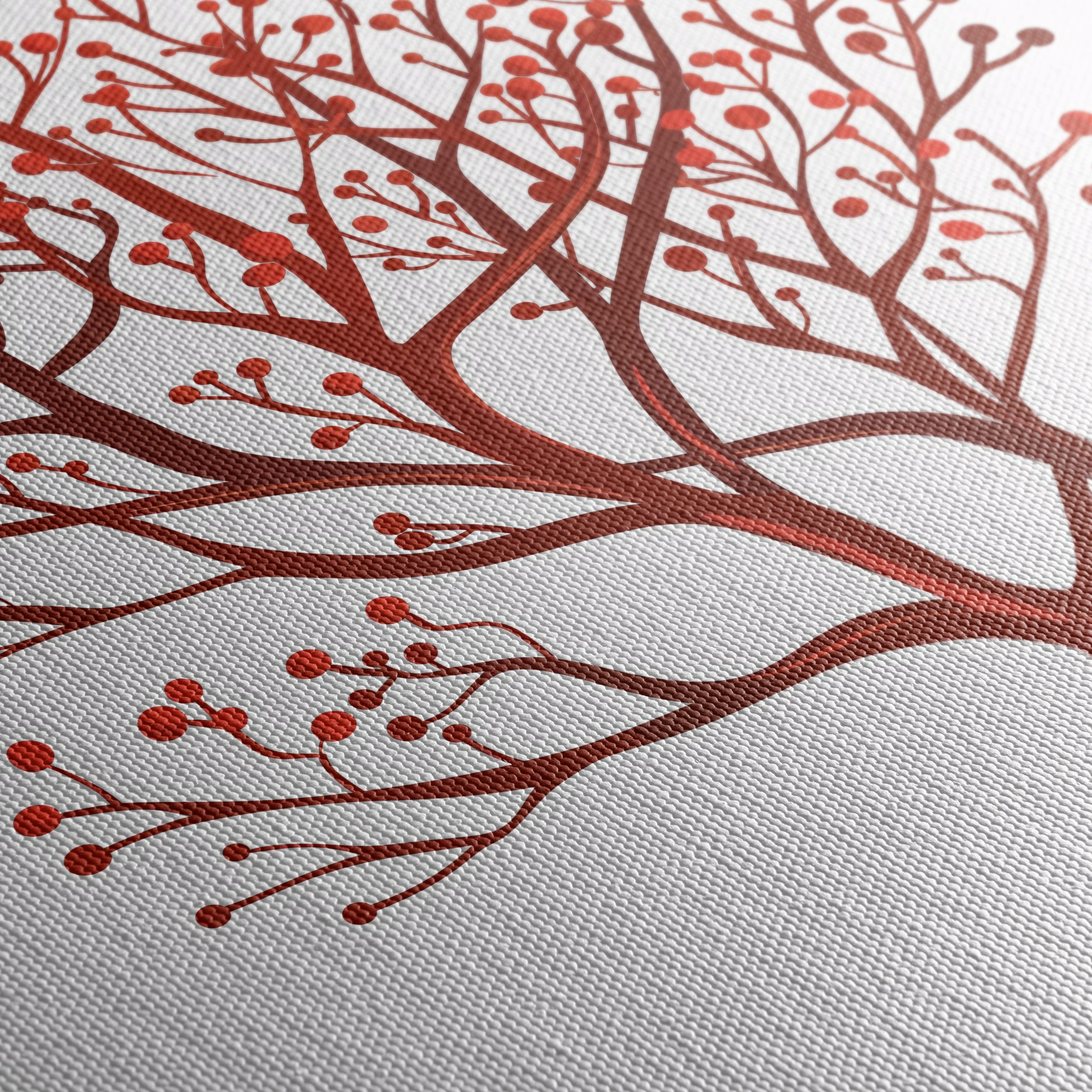 Stylized Tree Design with Red Berries - Image 5