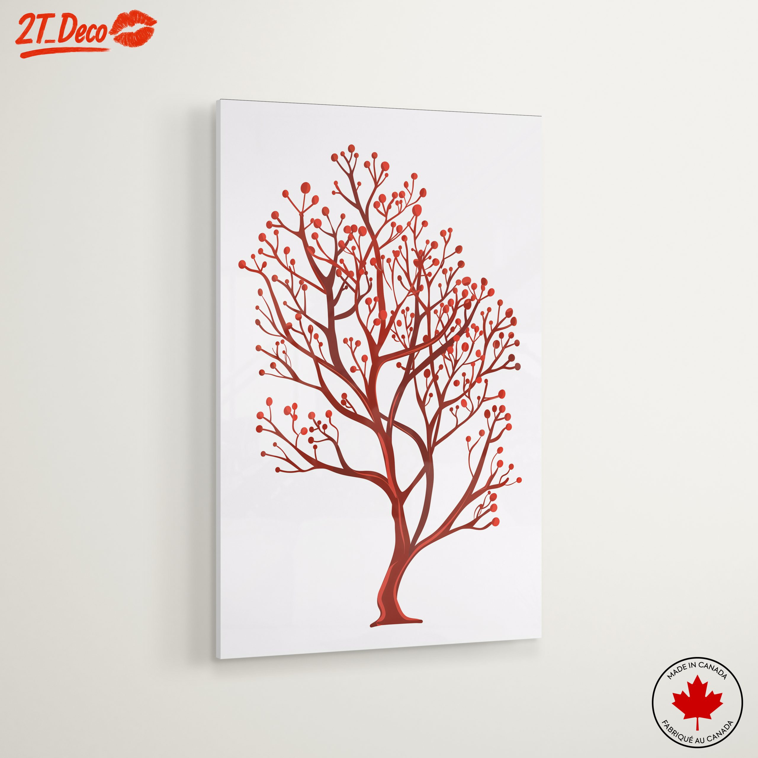 Stylized Tree Design with Red Berries - Image 6
