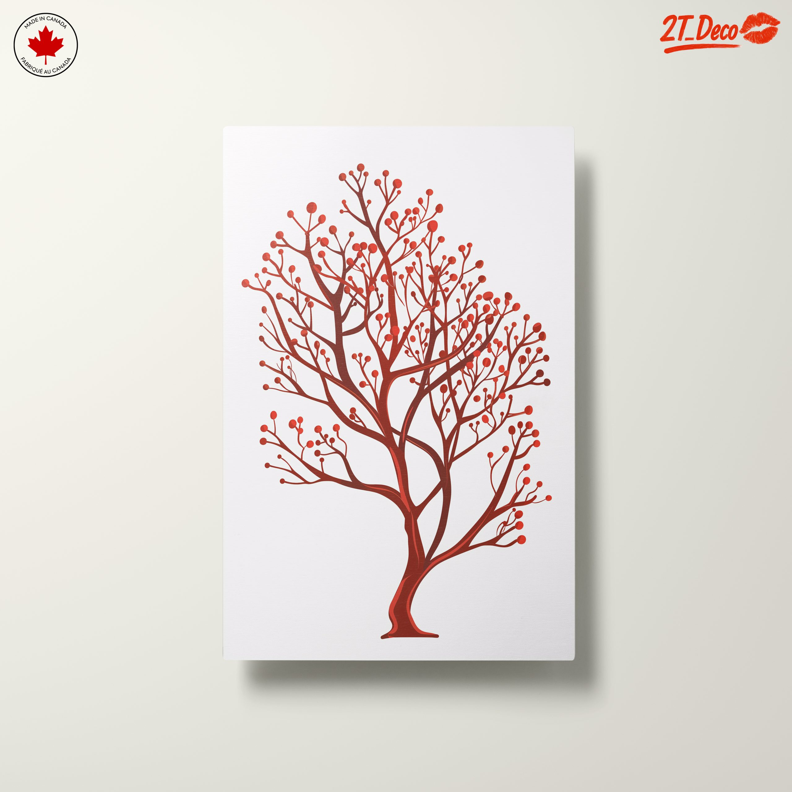 Stylized Tree Design with Red Berries - Image 10