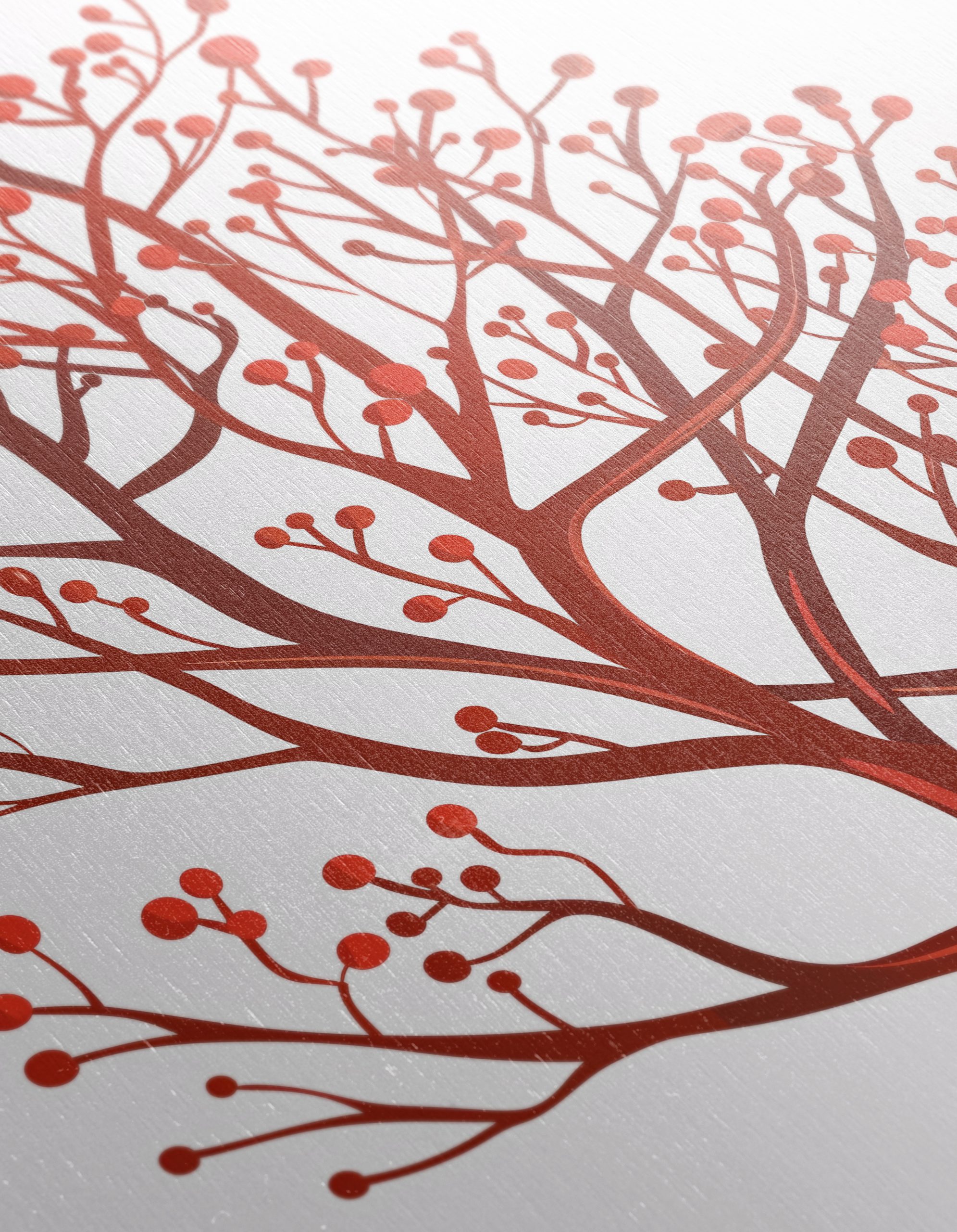 Stylized Tree Design with Red Berries - Image 12