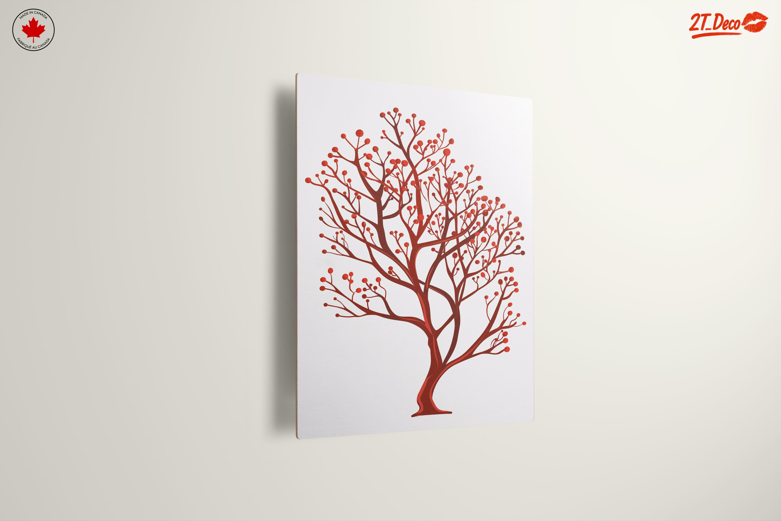 Stylized Tree Design with Red Berries - Image 13
