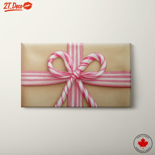 Elegant Gift Wrapping with Striped Bow