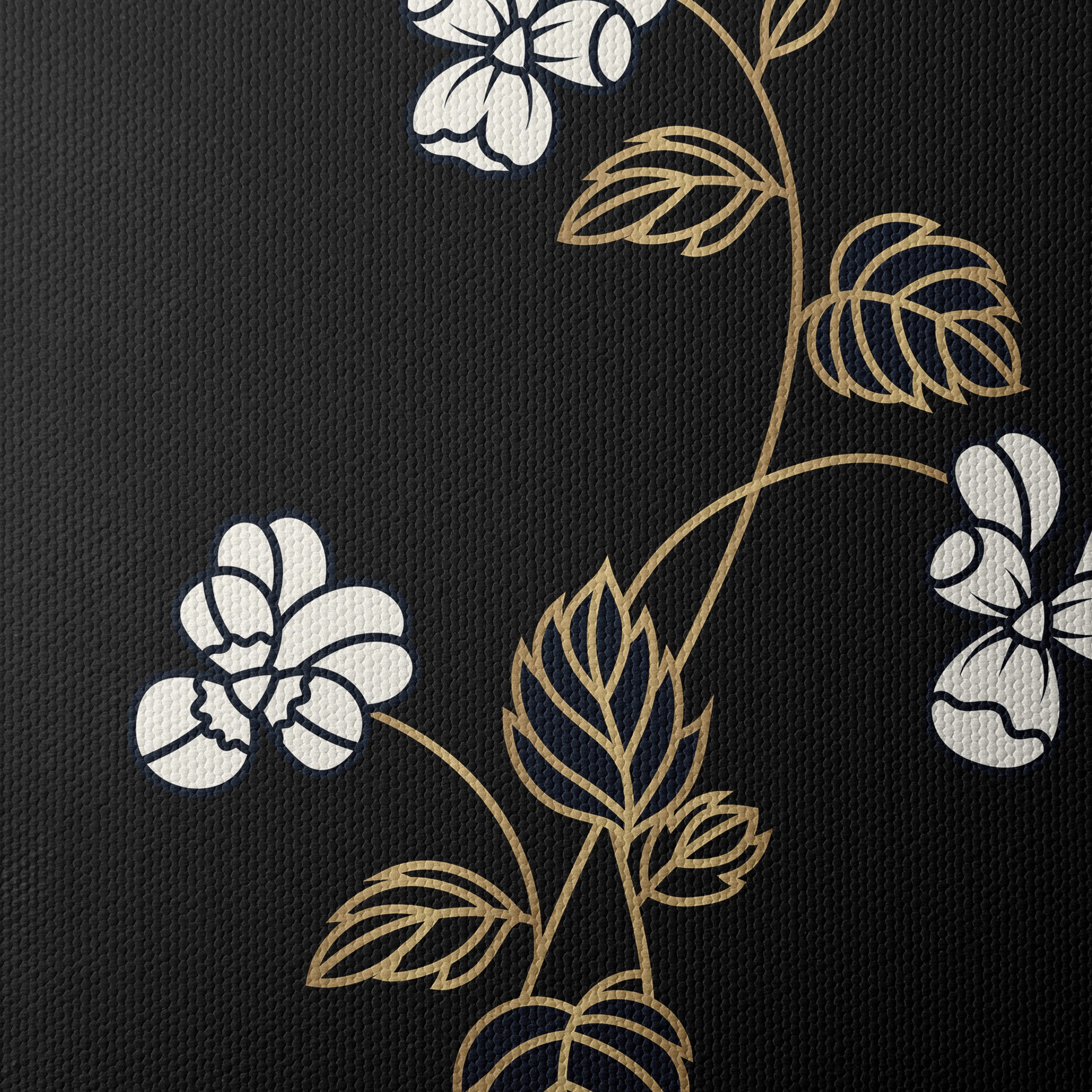 Stylized Floral Composition on Black Background - Image 4