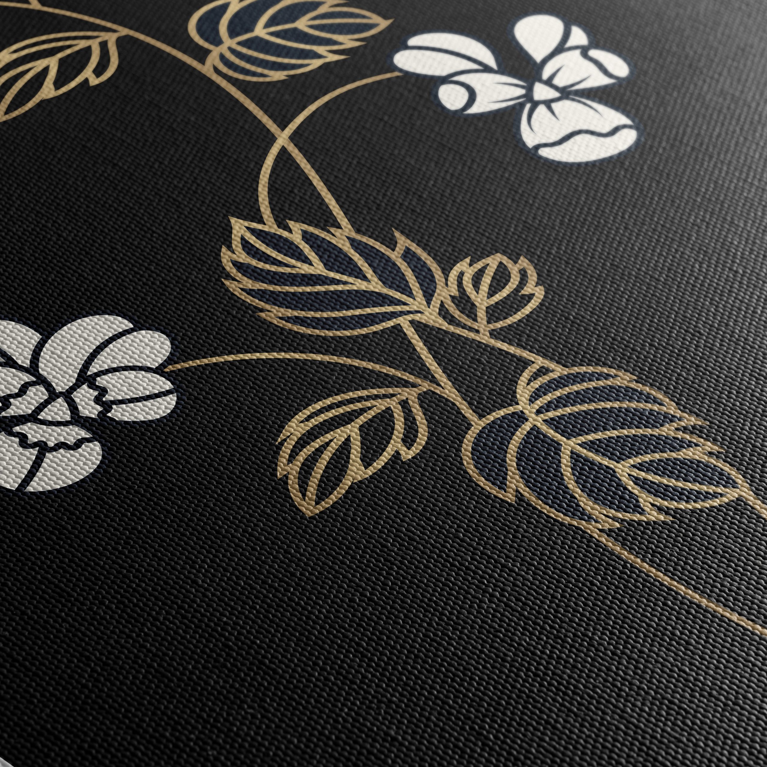 Stylized Floral Composition on Black Background - Image 5