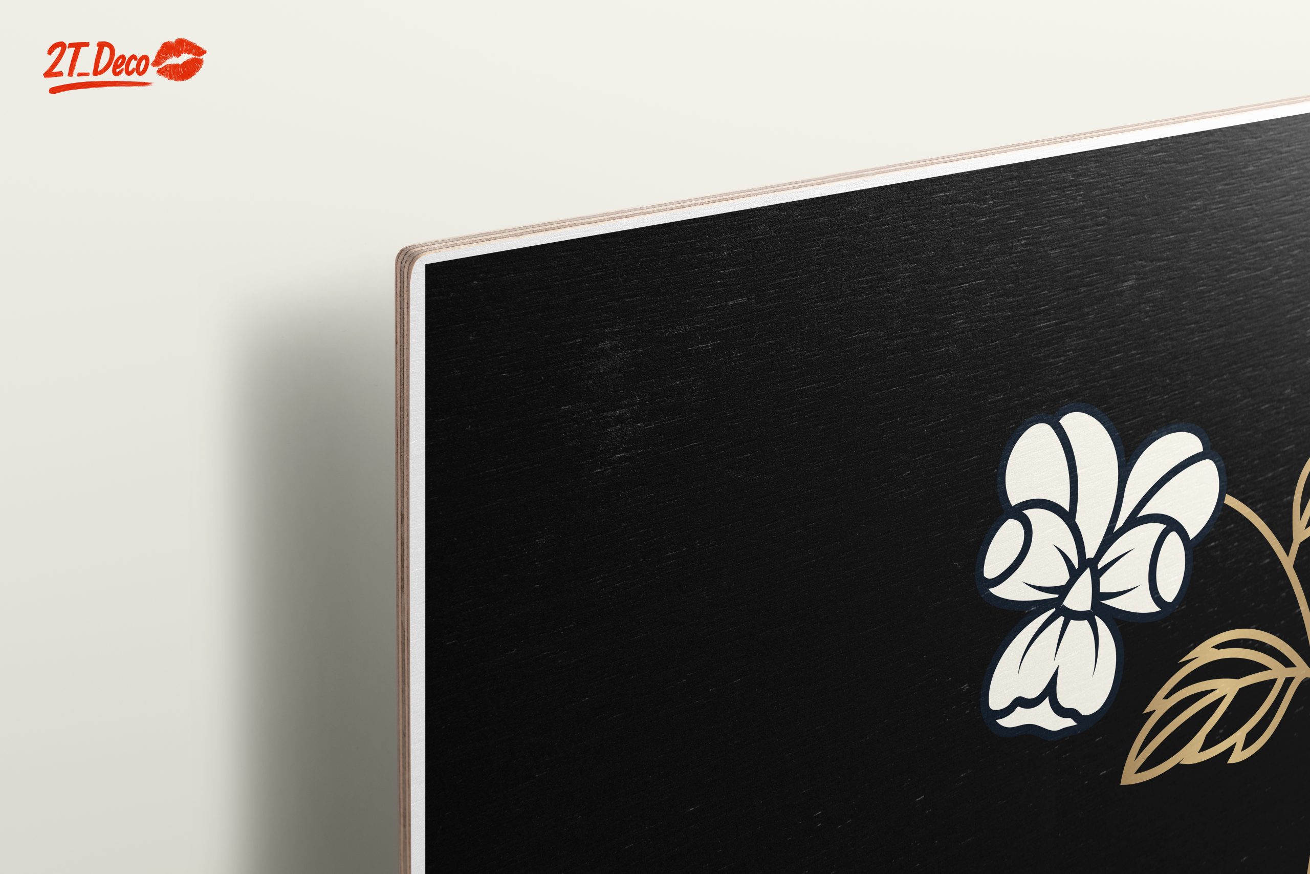 Stylized Floral Composition on Black Background - Image 15