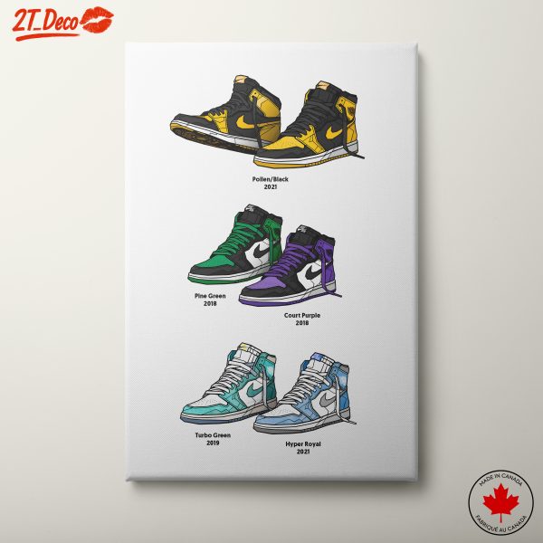 Sporty Sneaker Illustrations in Vibrant Colors