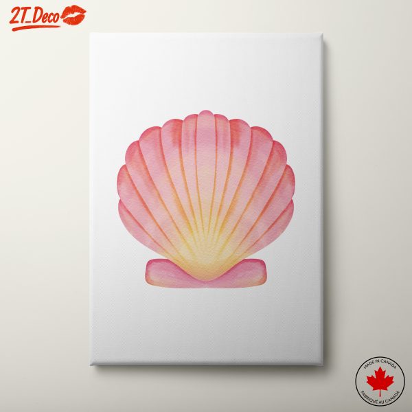 Watercolor Ocean Inspired Shell Art