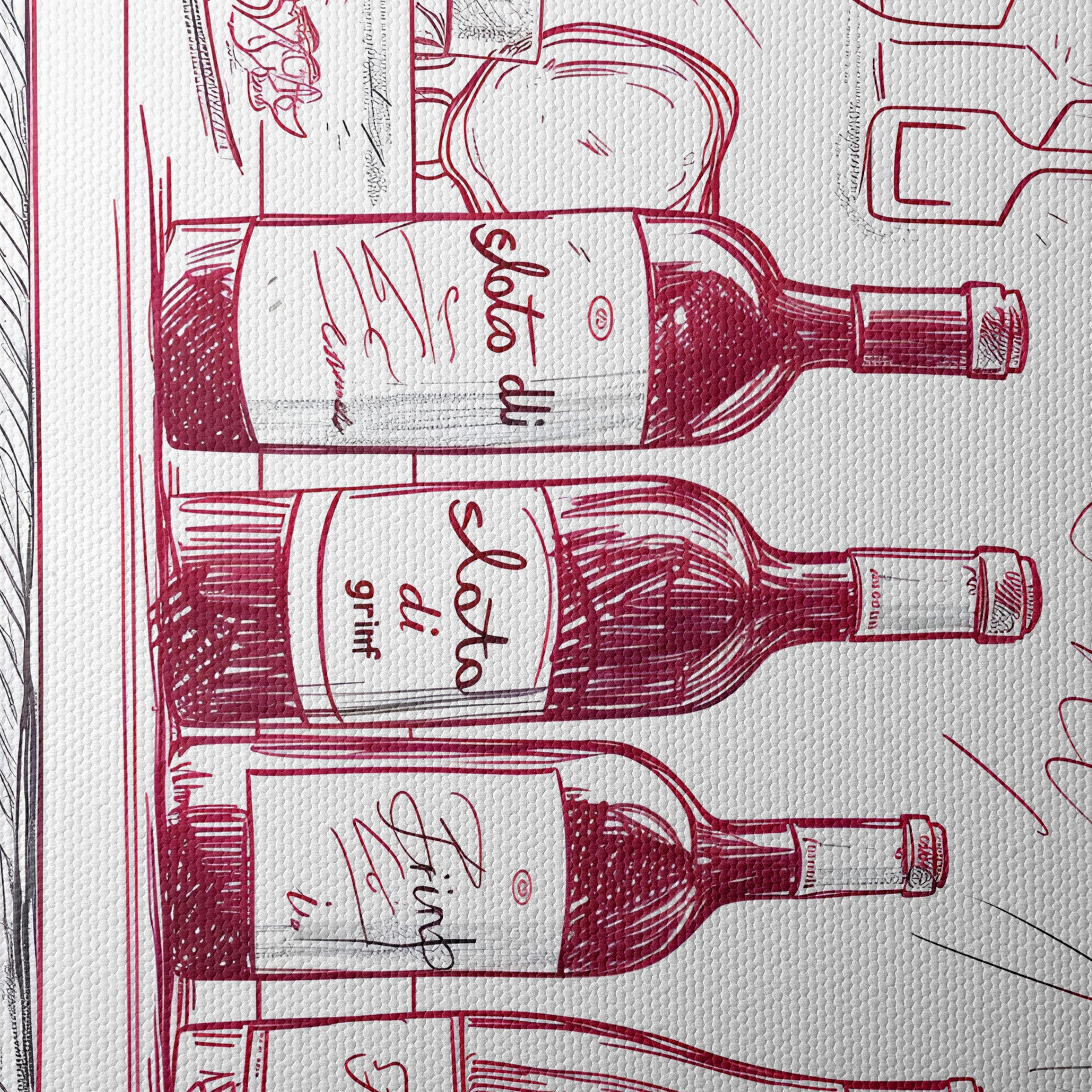 Stylized Wine Bottles Art - Image 4