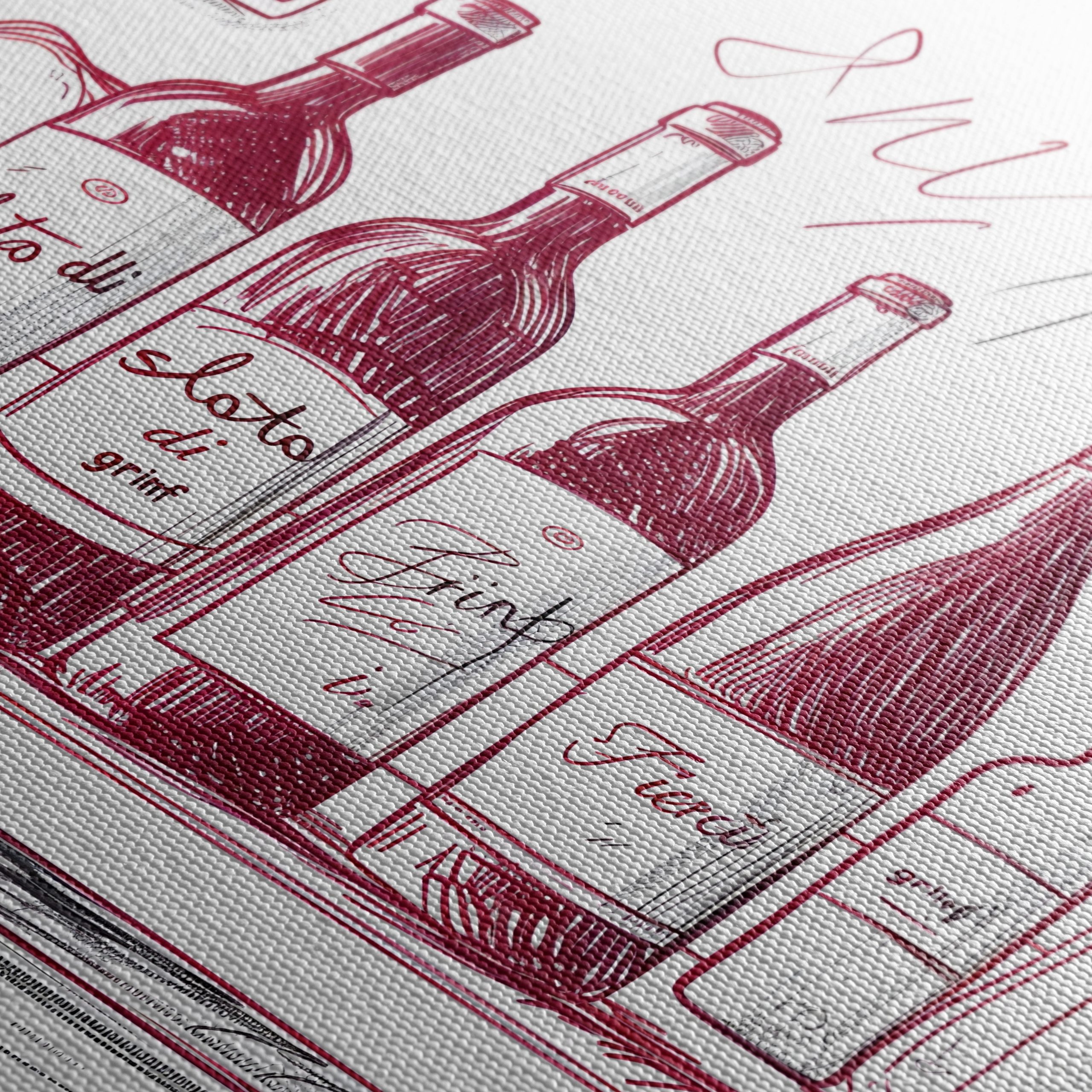 Stylized Wine Bottles Art - Image 5