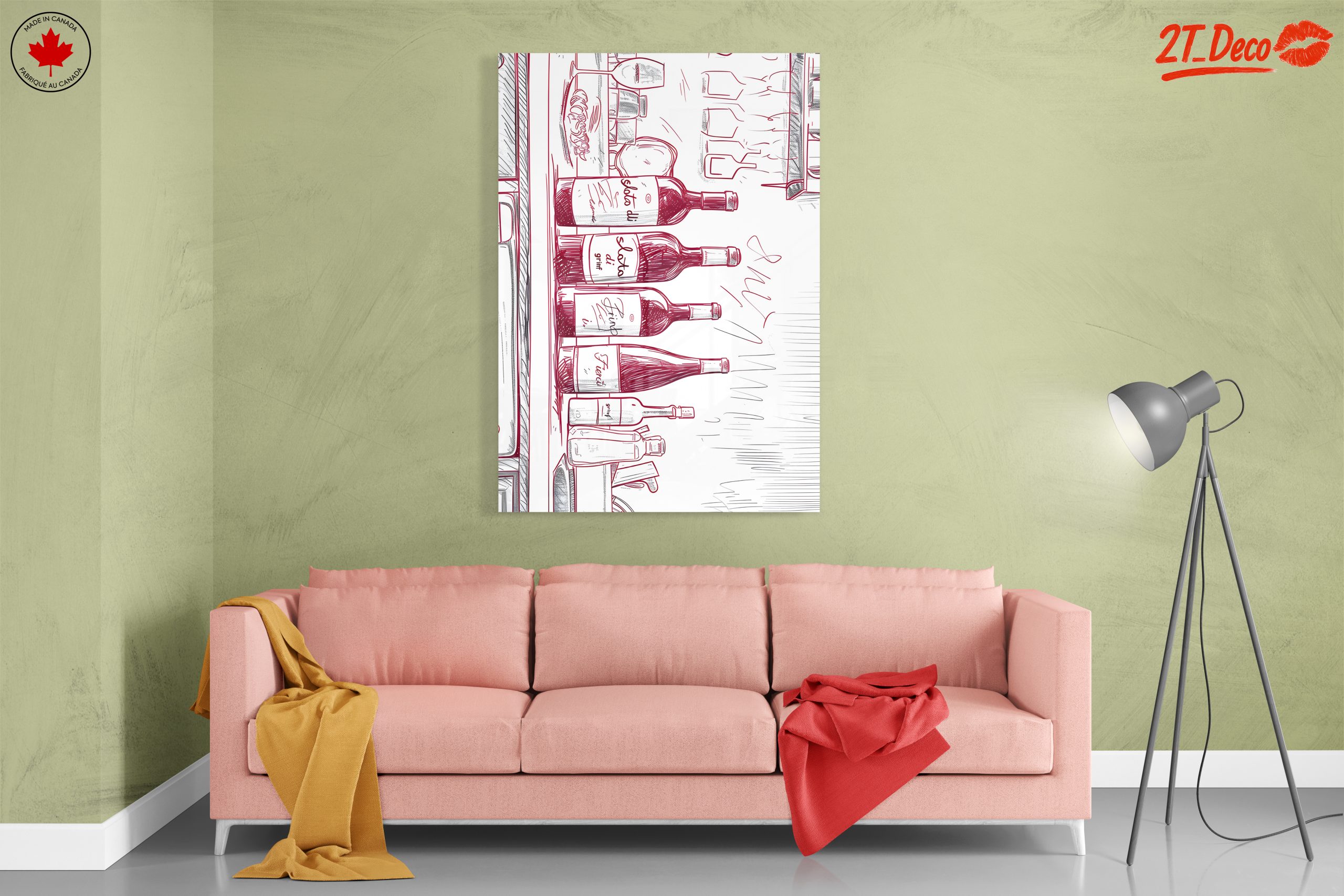 Stylized Wine Bottles Art - Image 7