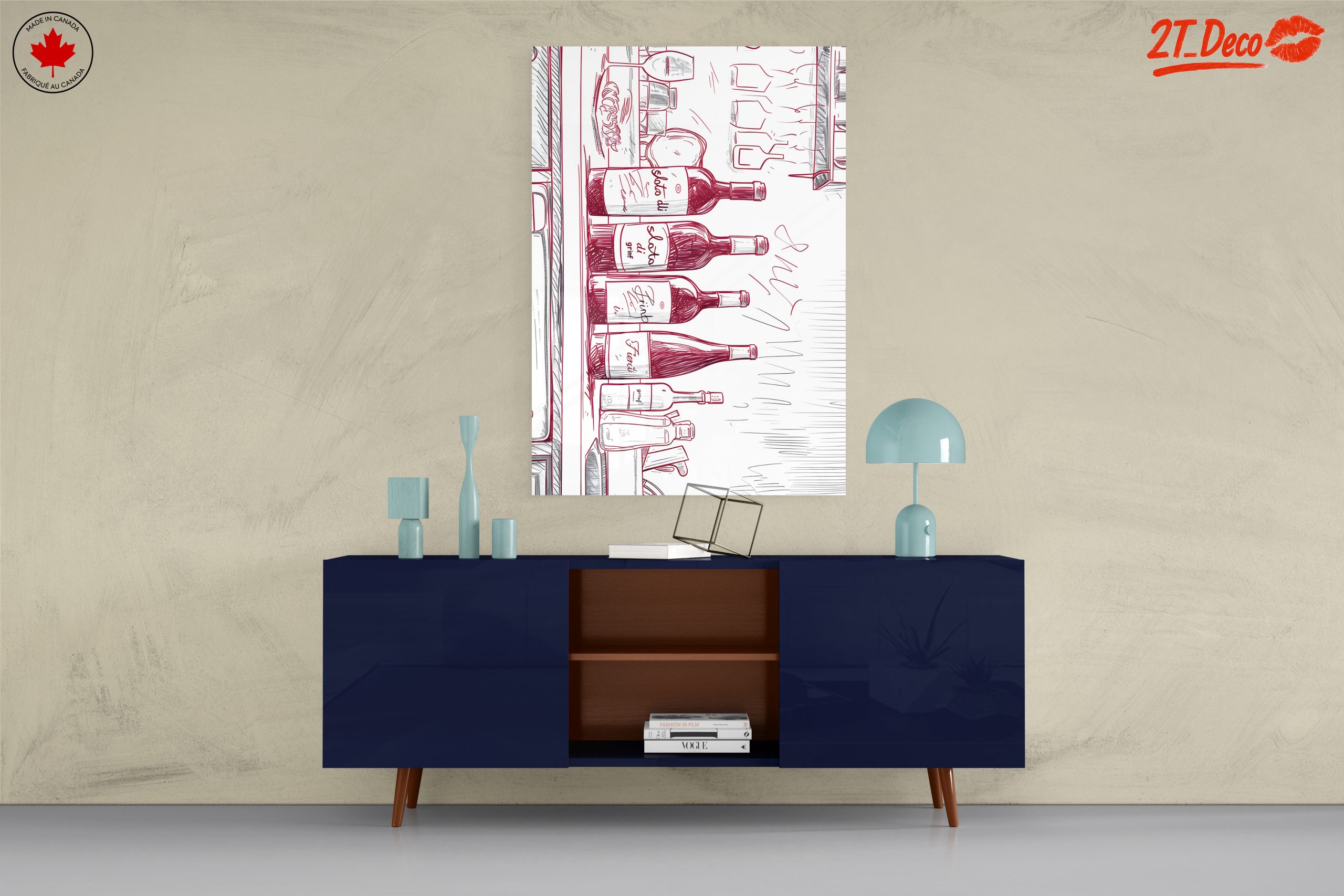 Stylized Wine Bottles Art - Image 8