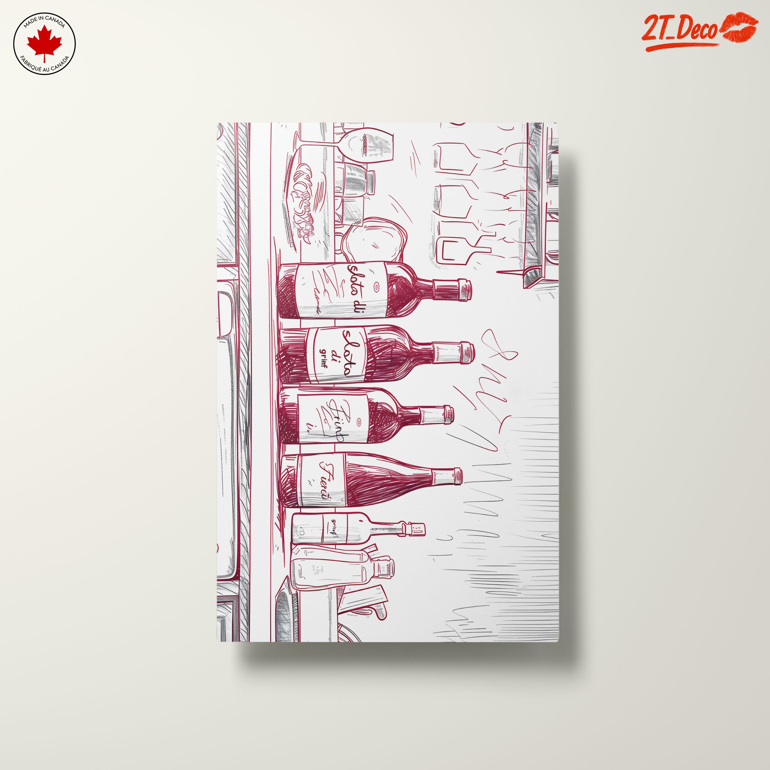 Stylized Wine Bottles Art - Image 10