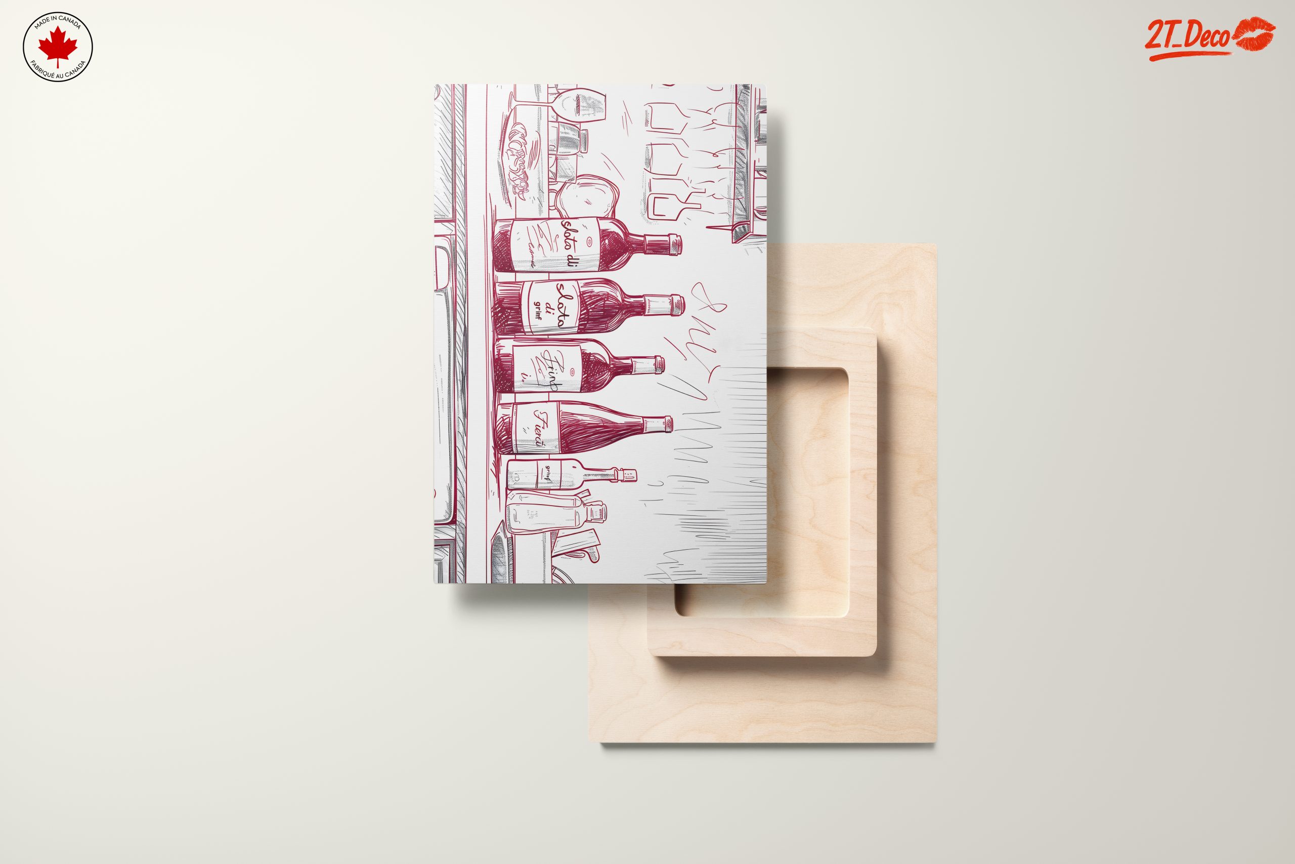 Stylized Wine Bottles Art - Image 11