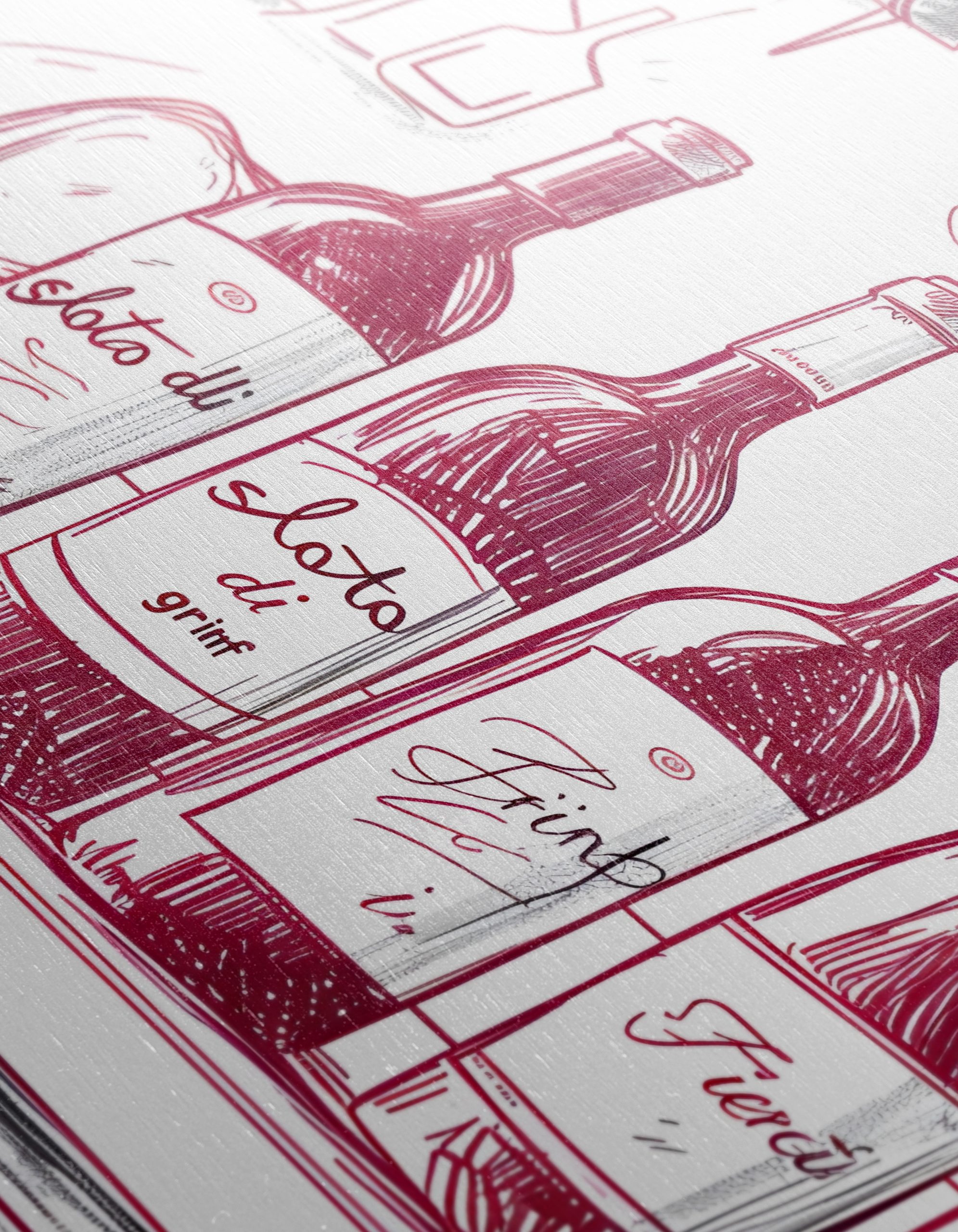 Stylized Wine Bottles Art - Image 12