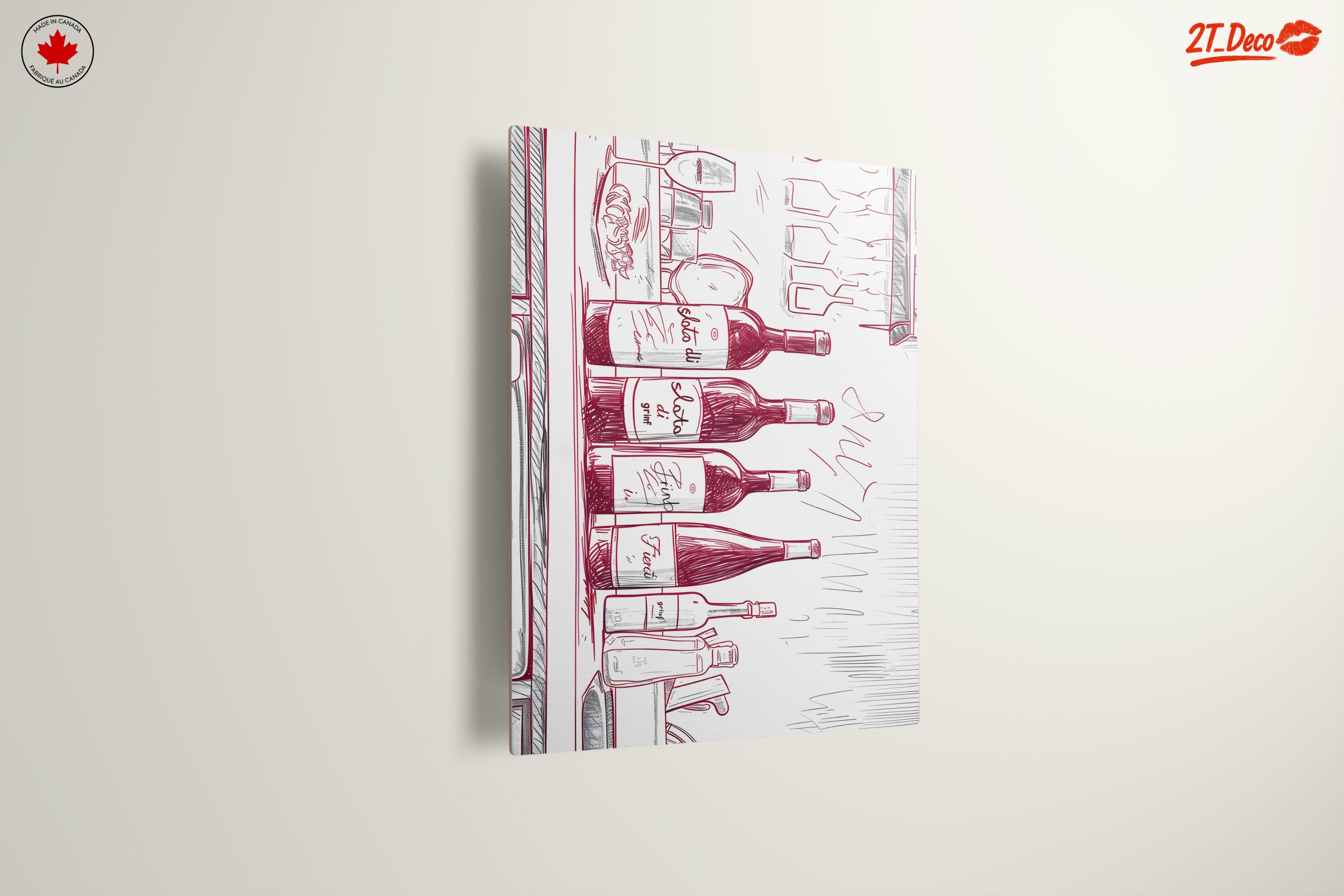 Stylized Wine Bottles Art - Image 13