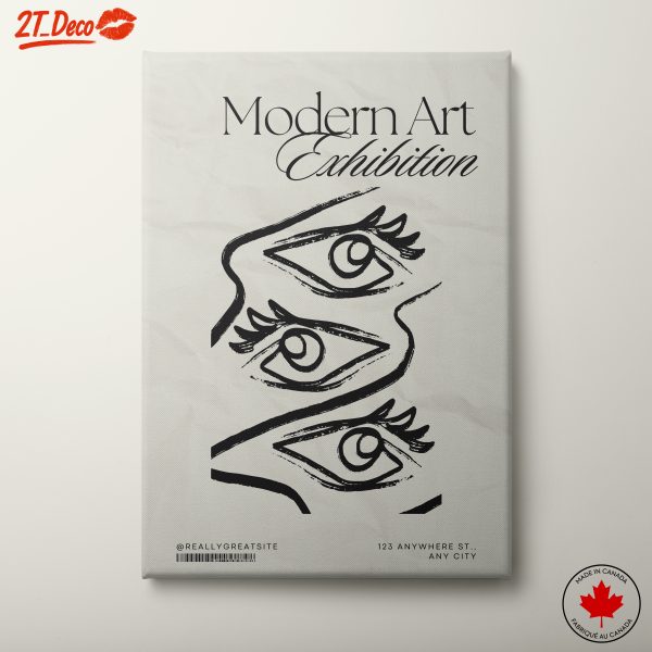 Modern Exhibition Art with Striking Eyes