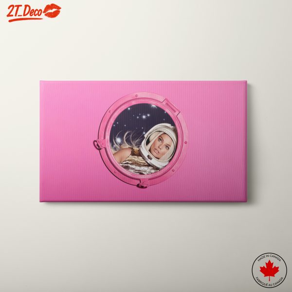 Astronaut in a Bubble with Pink Background