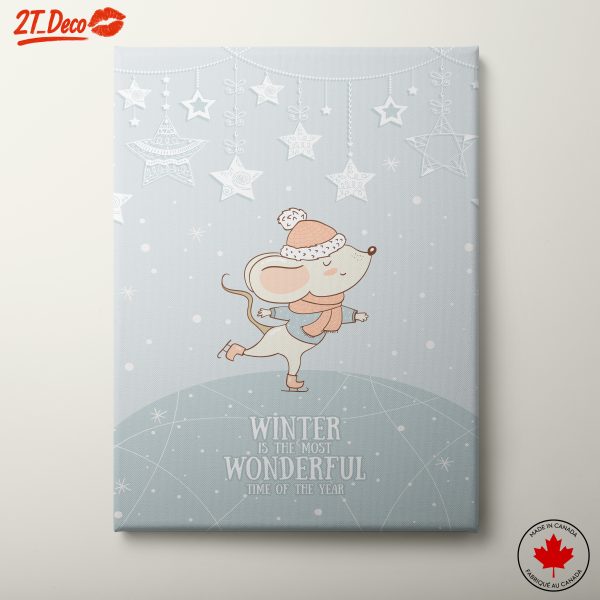 Whimsical Winter Mouse Art