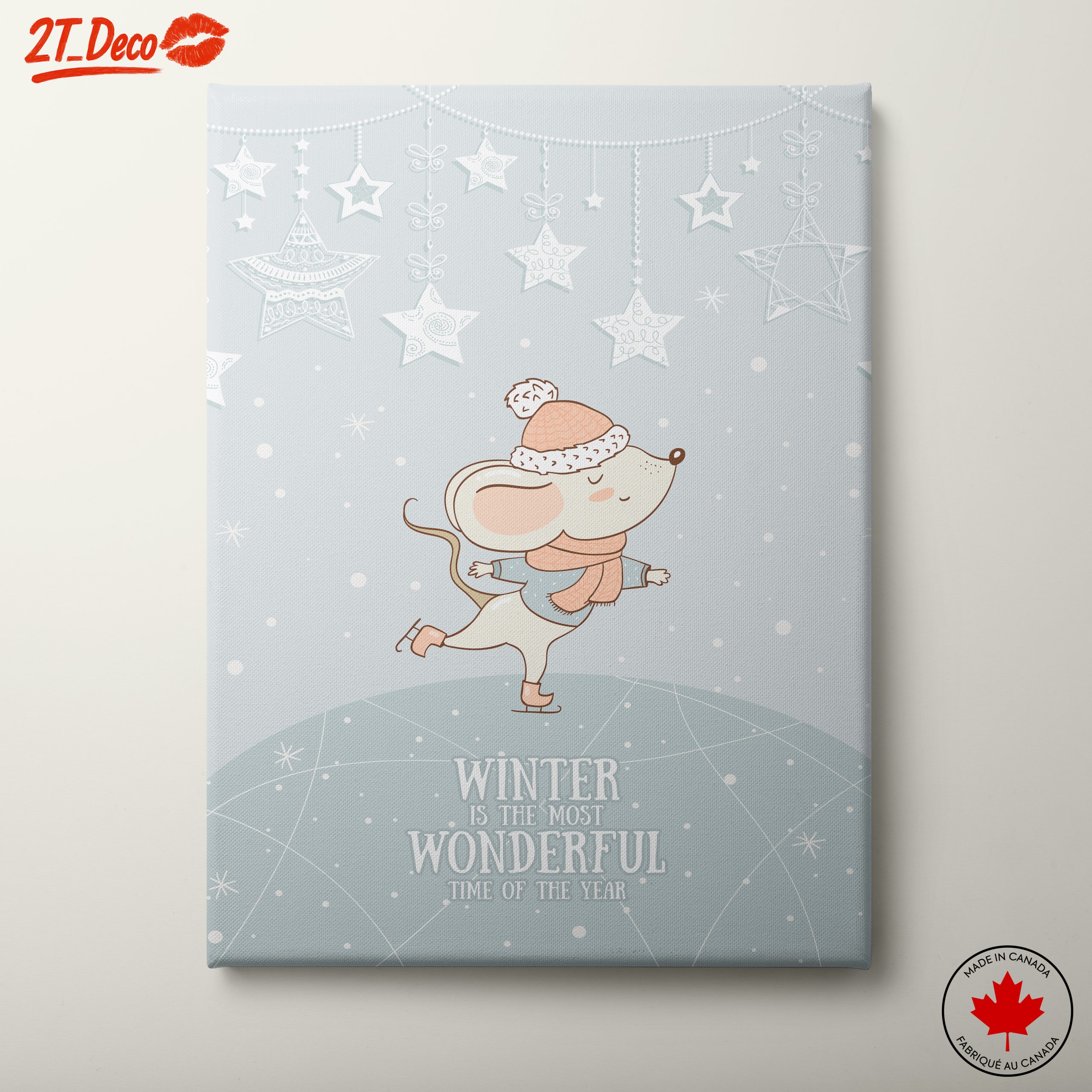 Whimsical Winter Mouse Art