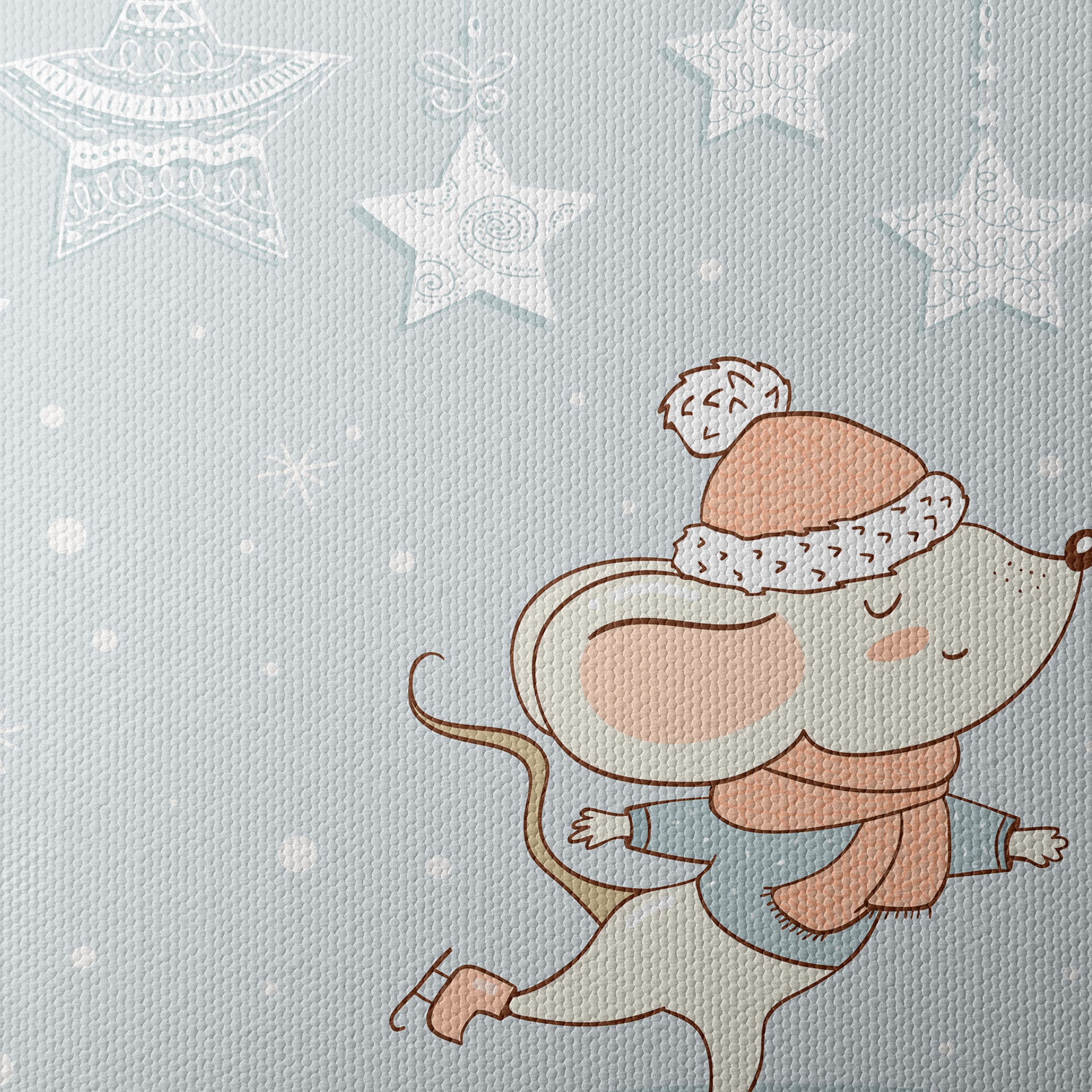 Whimsical Winter Mouse Art - Image 4