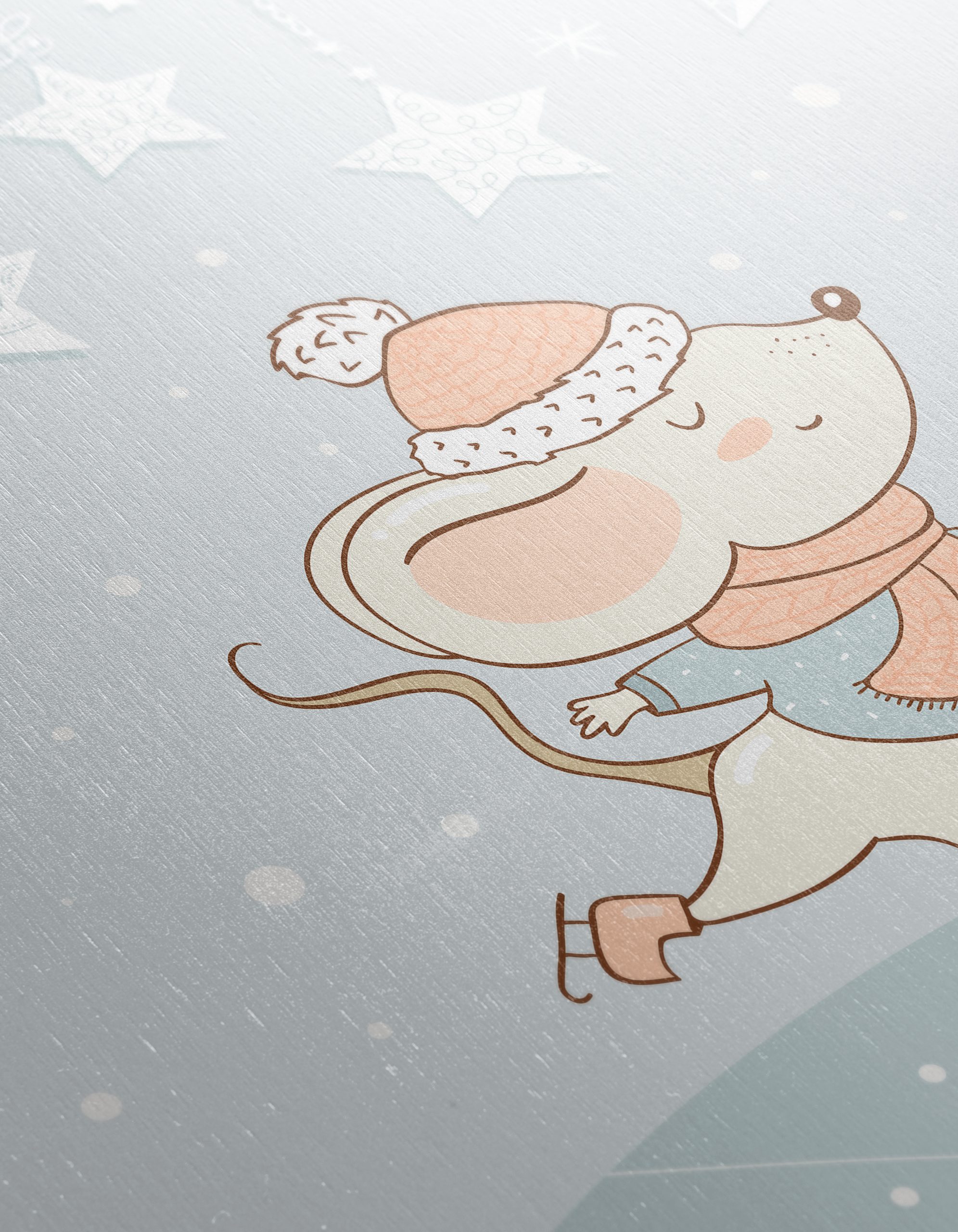 Whimsical Winter Mouse Art - Image 12