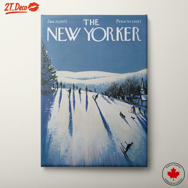 The New Yorker Vintage Skiing Cover Art