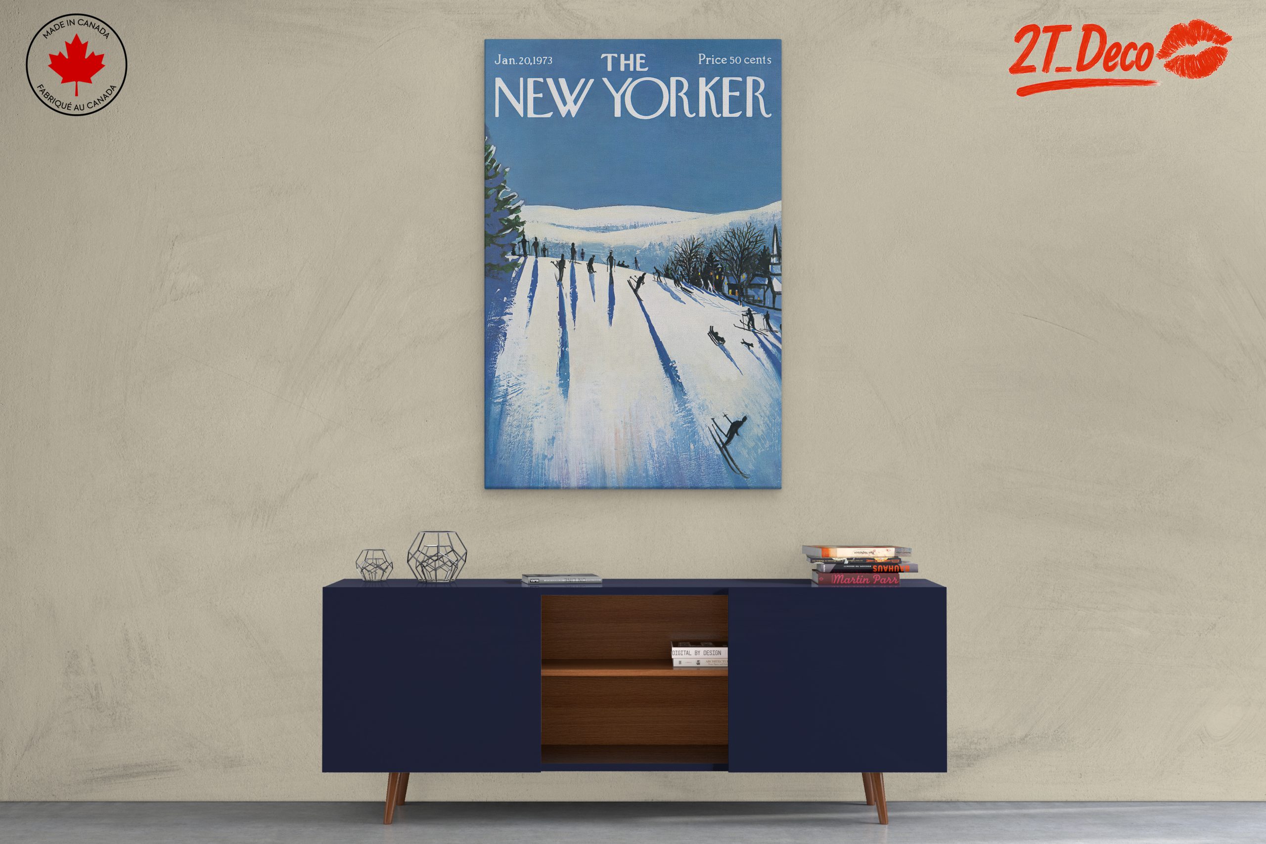 The New Yorker Vintage Skiing Cover Art - Image 3
