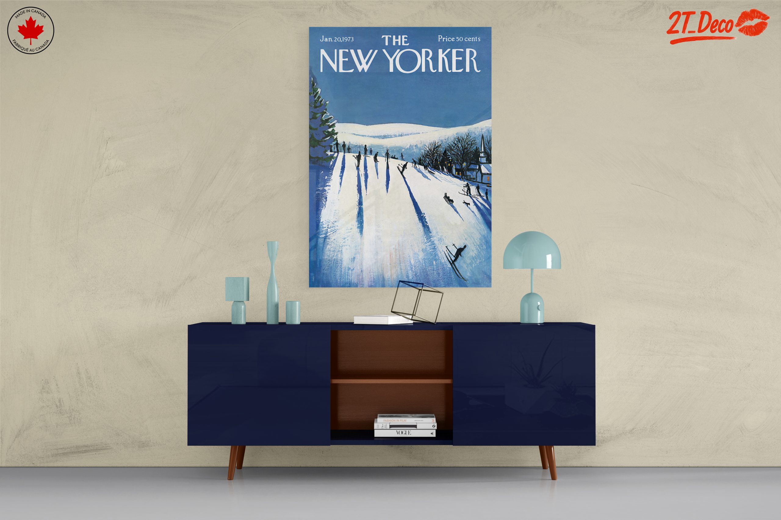 The New Yorker Vintage Skiing Cover Art - Image 8
