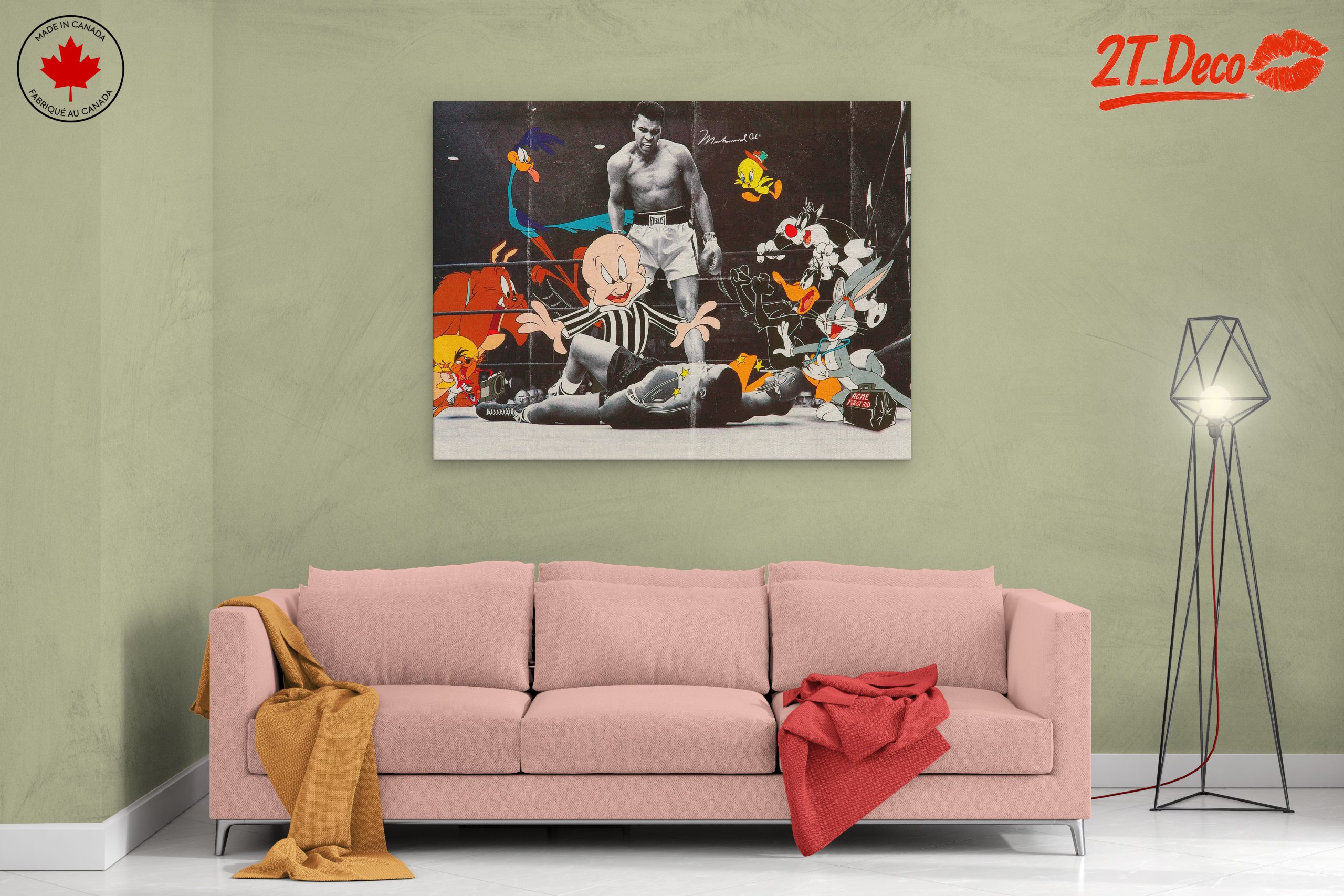 Muhammad Ali with Animated Characters Artwork - Image 2
