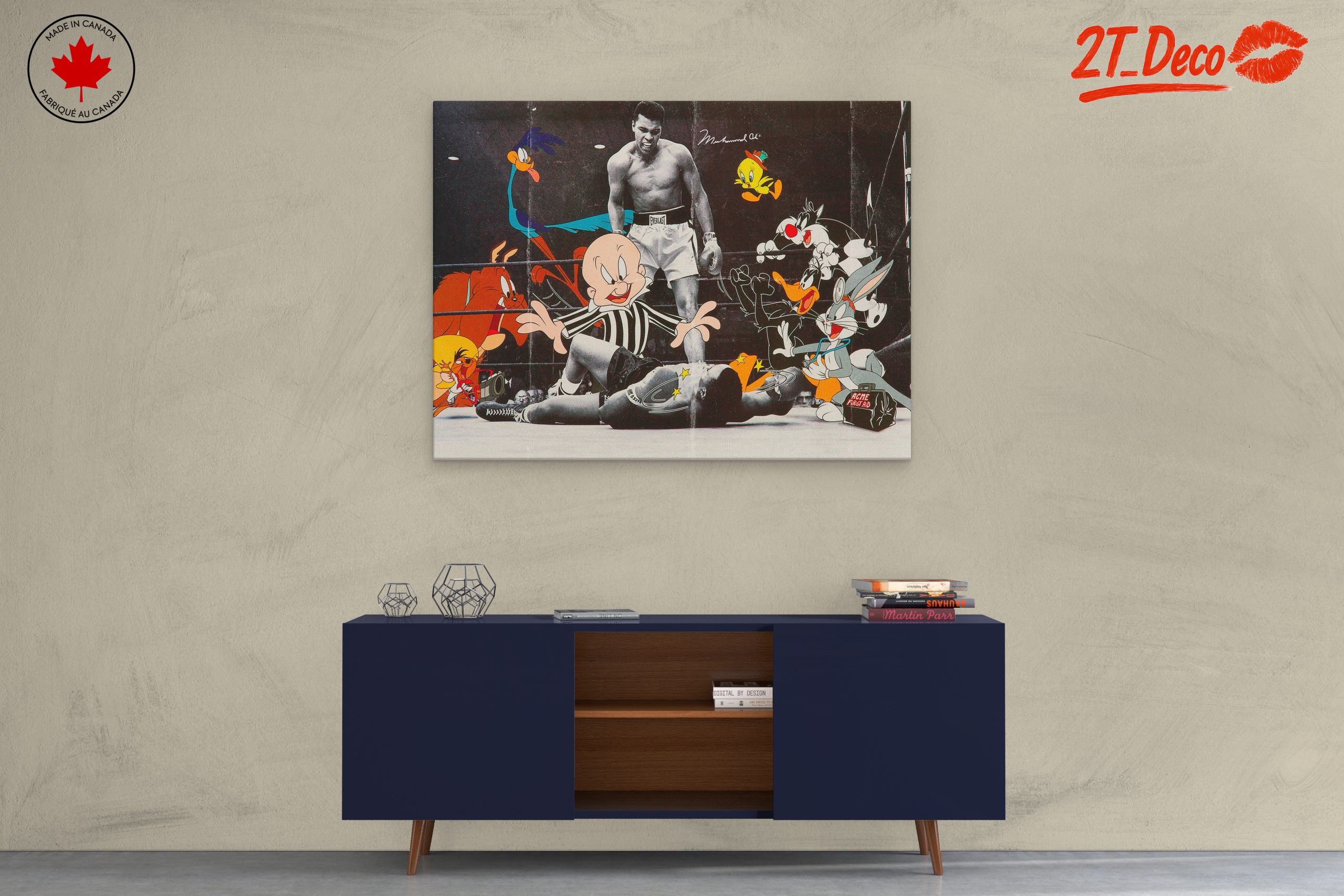 Muhammad Ali with Animated Characters Artwork - Image 3