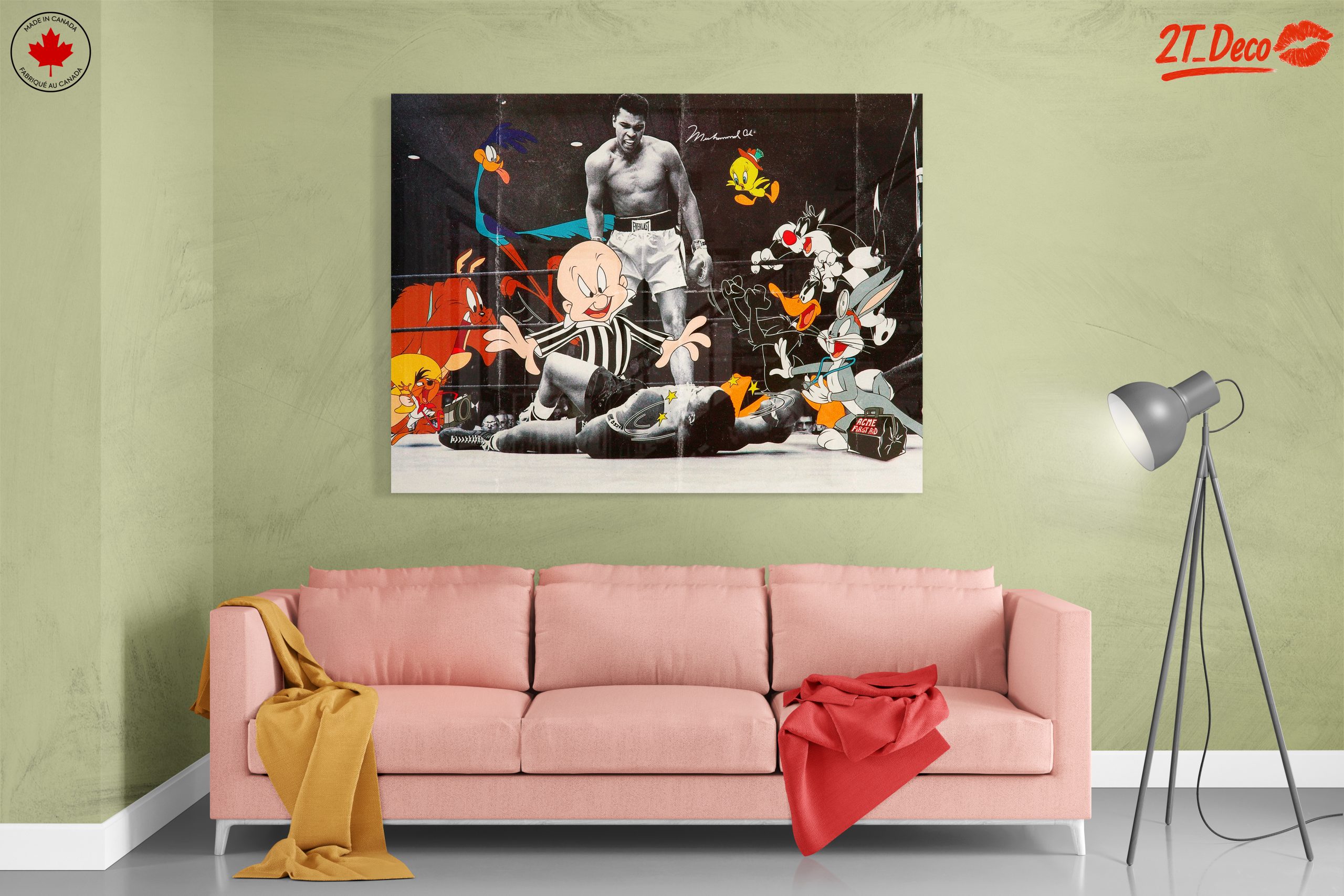 Muhammad Ali with Animated Characters Artwork - Image 7