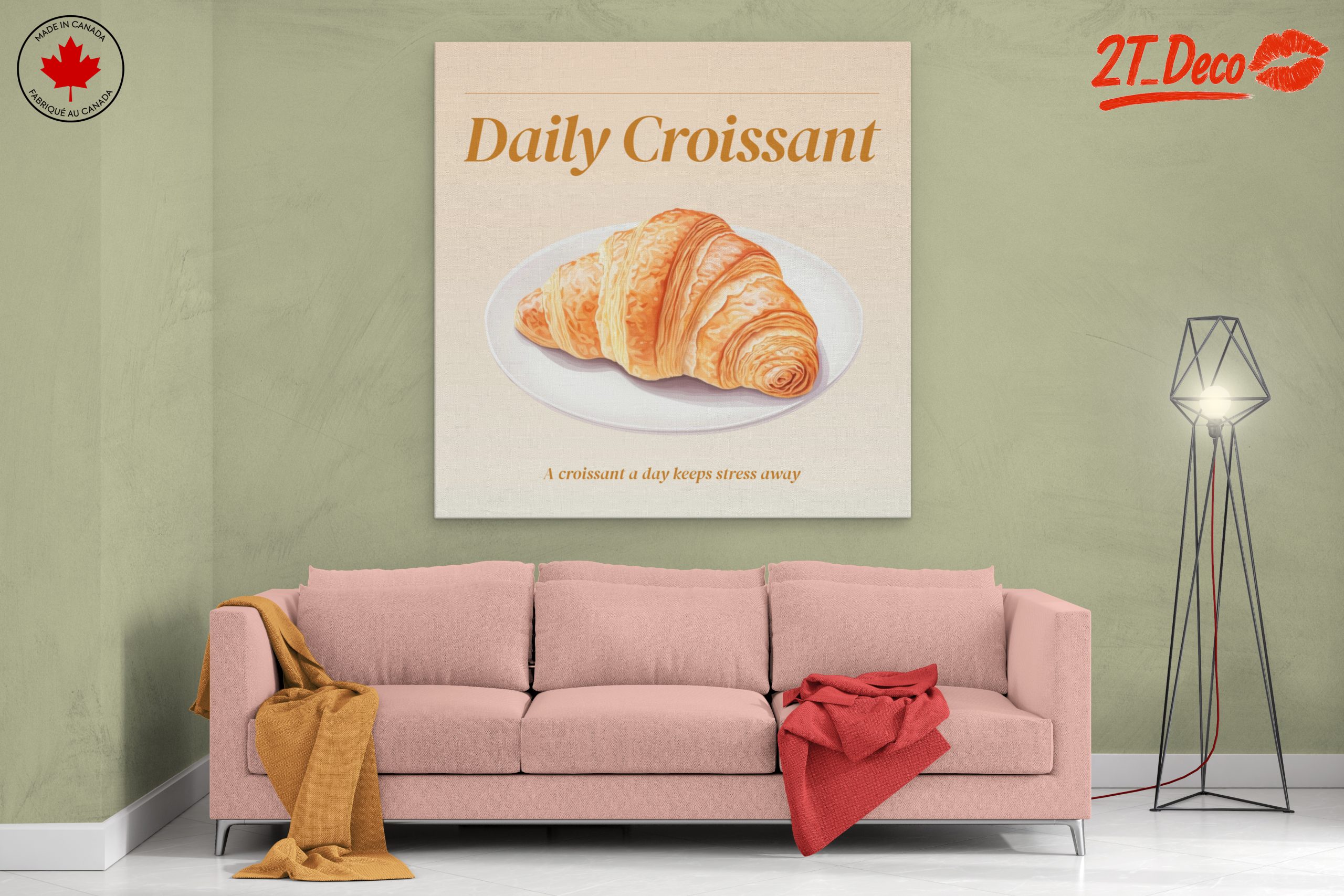 Stylized Abstract Croissant Artwork - Image 2