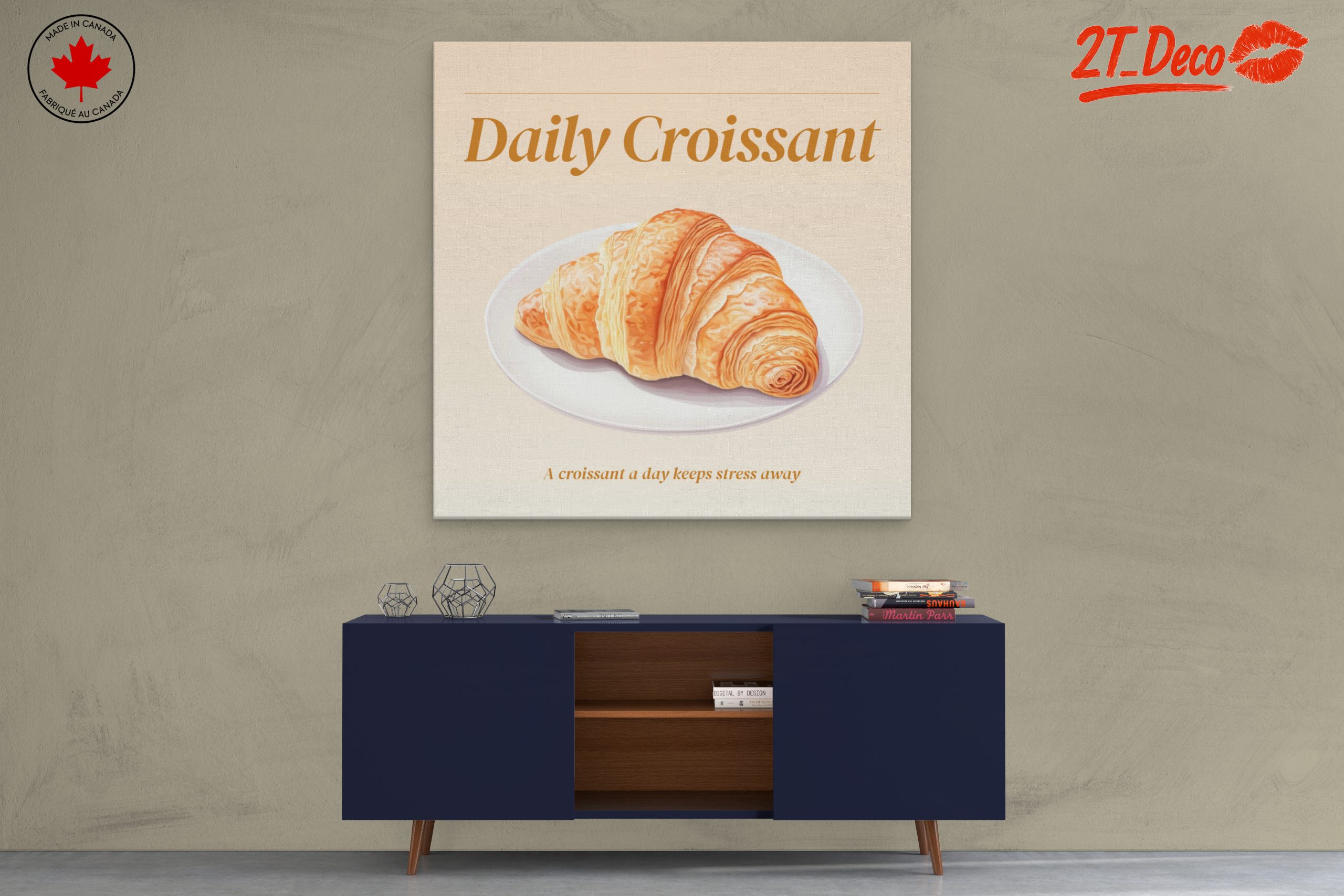 Stylized Abstract Croissant Artwork - Image 3