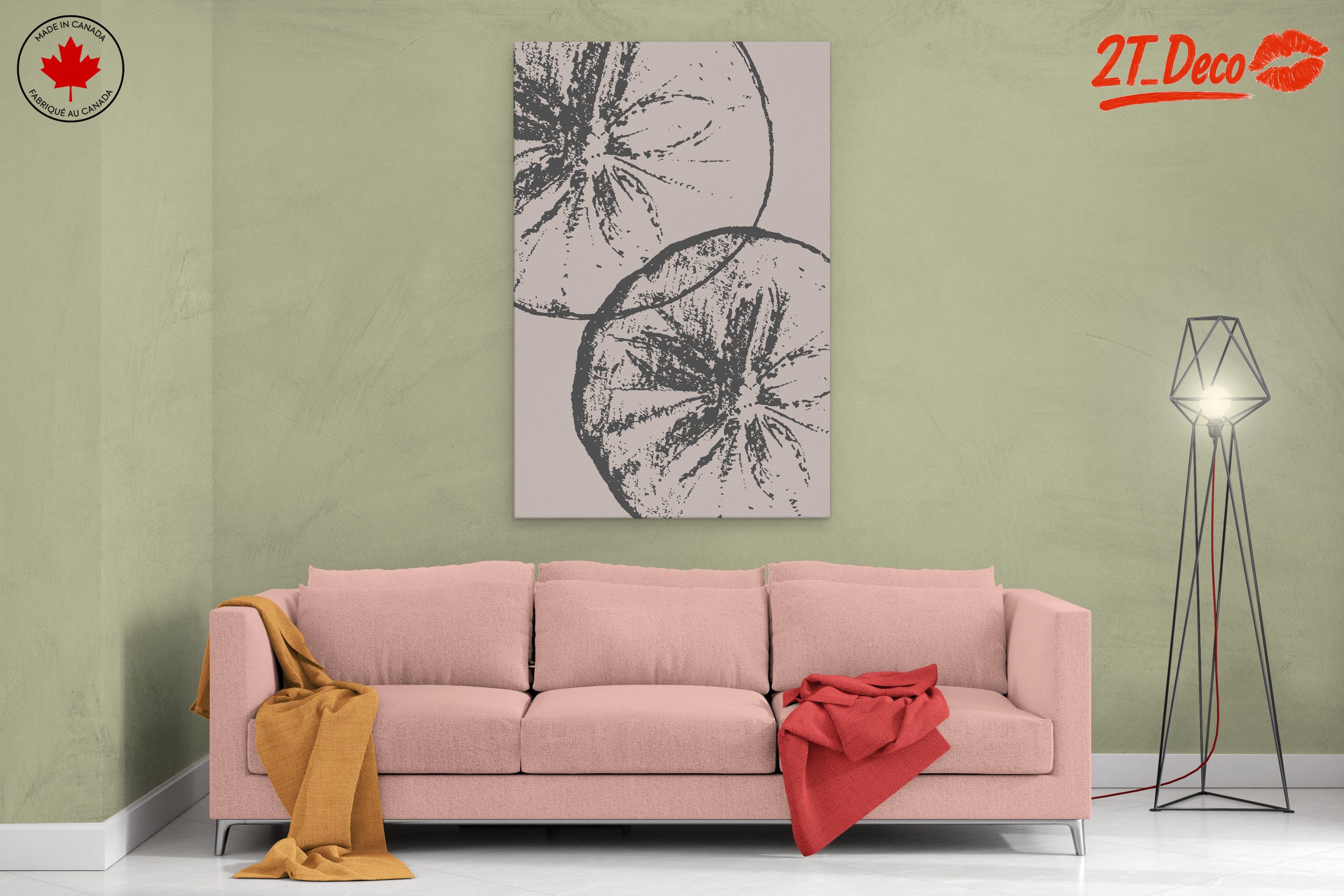 Stylized Floral Artwork with Soft Palette - Image 2