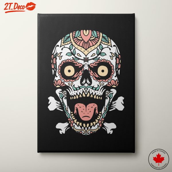 Colorful Floral Skull Art