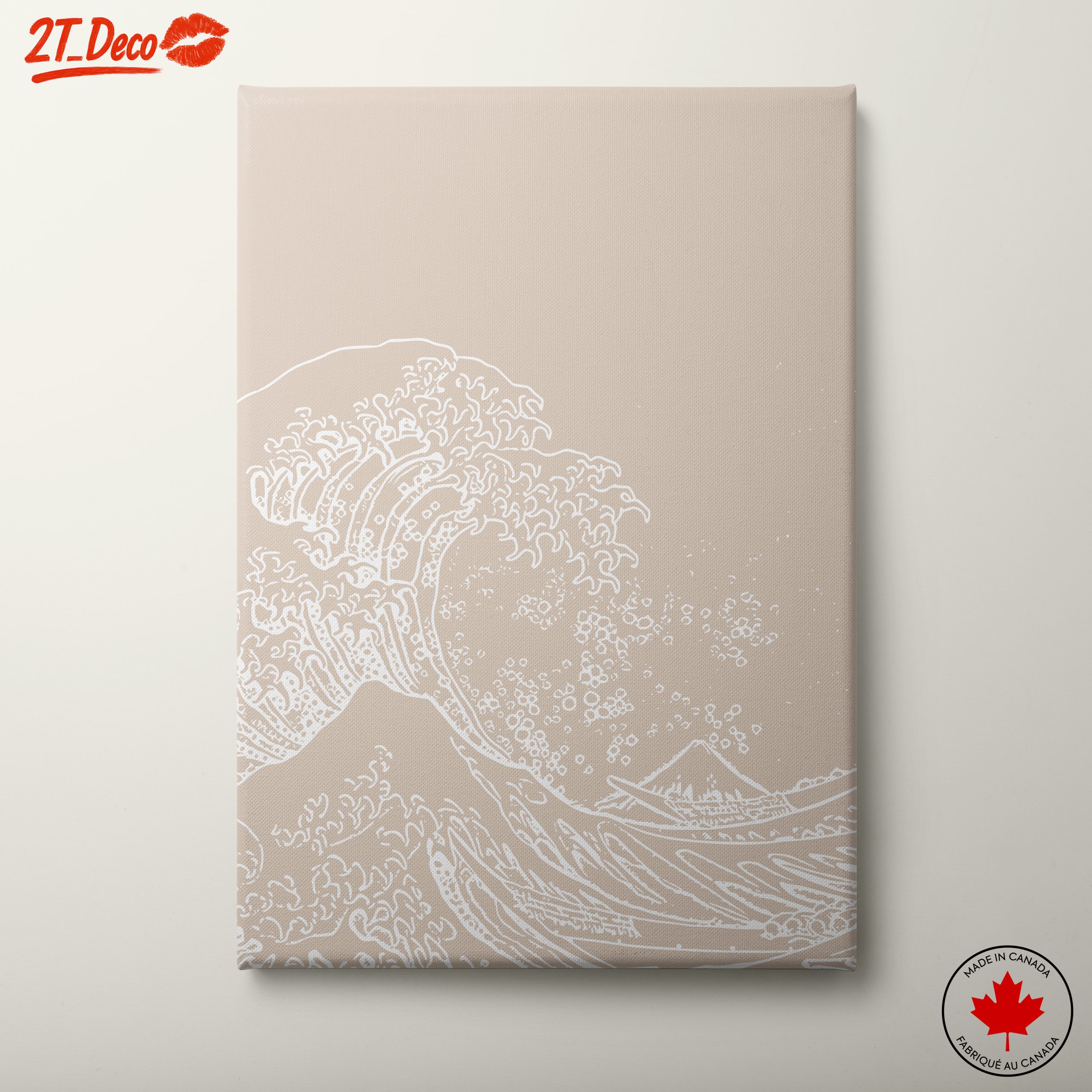Stylized Wave Art with Minimalist Design