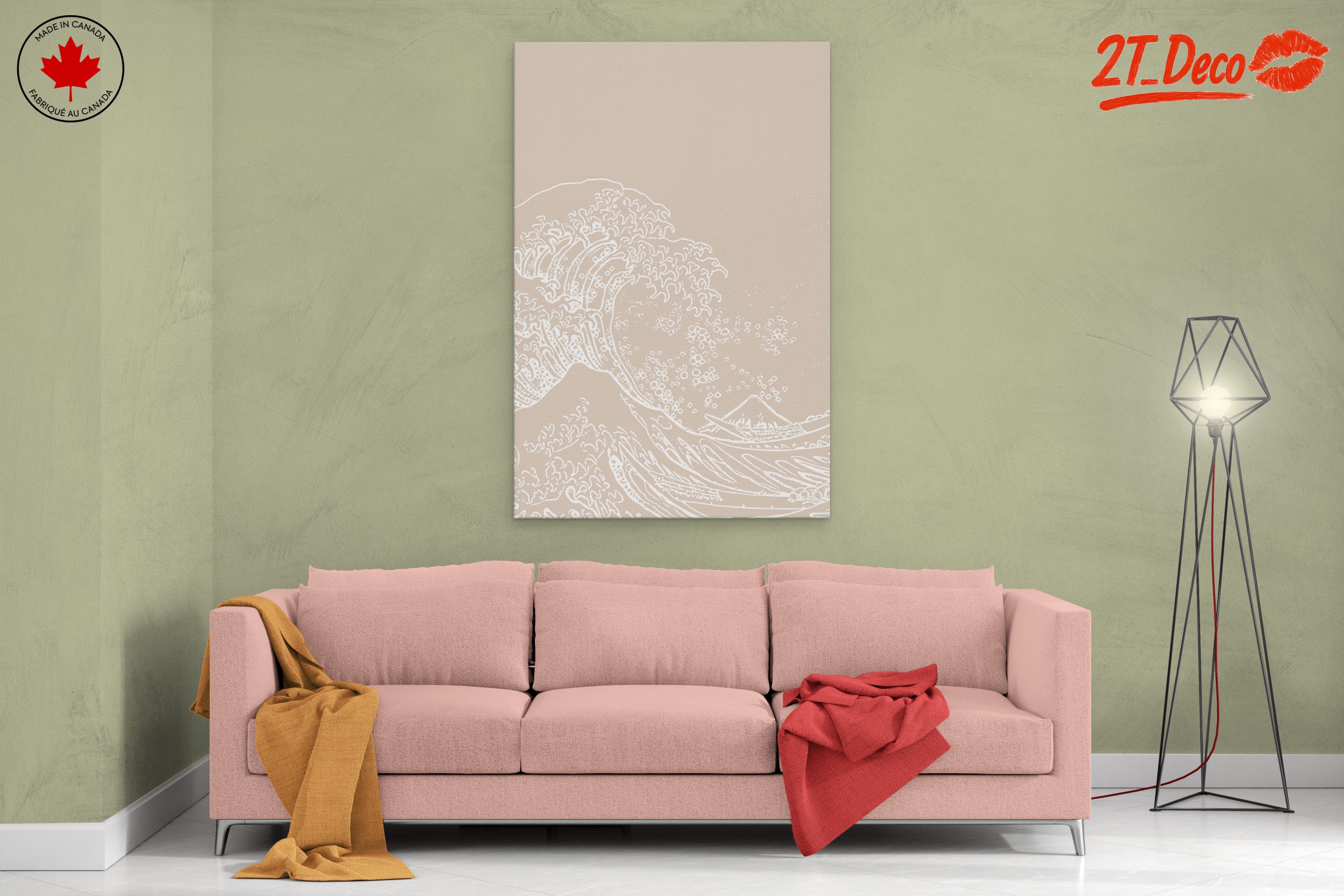 Stylized Wave Art with Minimalist Design - Image 2