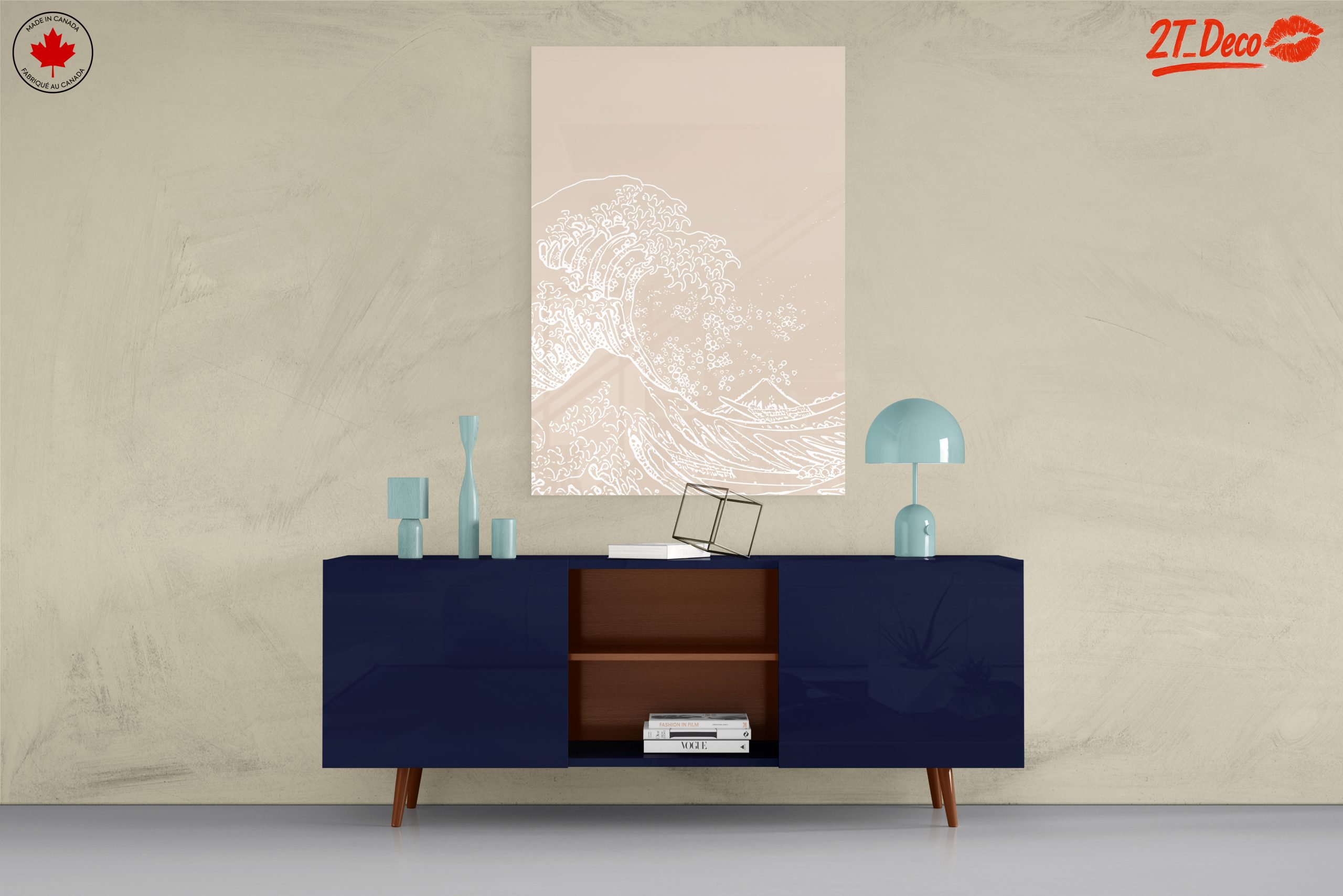 Stylized Wave Art with Minimalist Design - Image 8