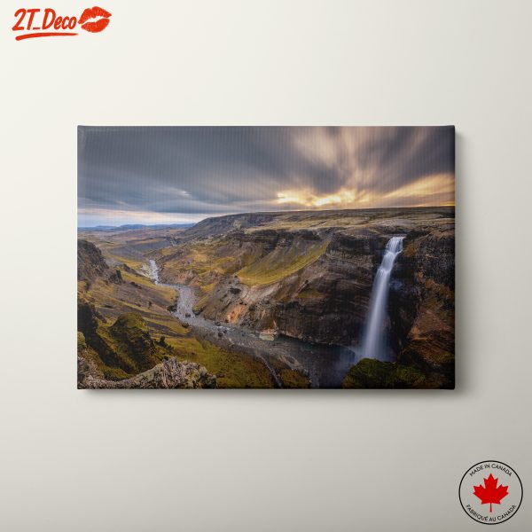 Majestic Waterfall in Serene Landscape