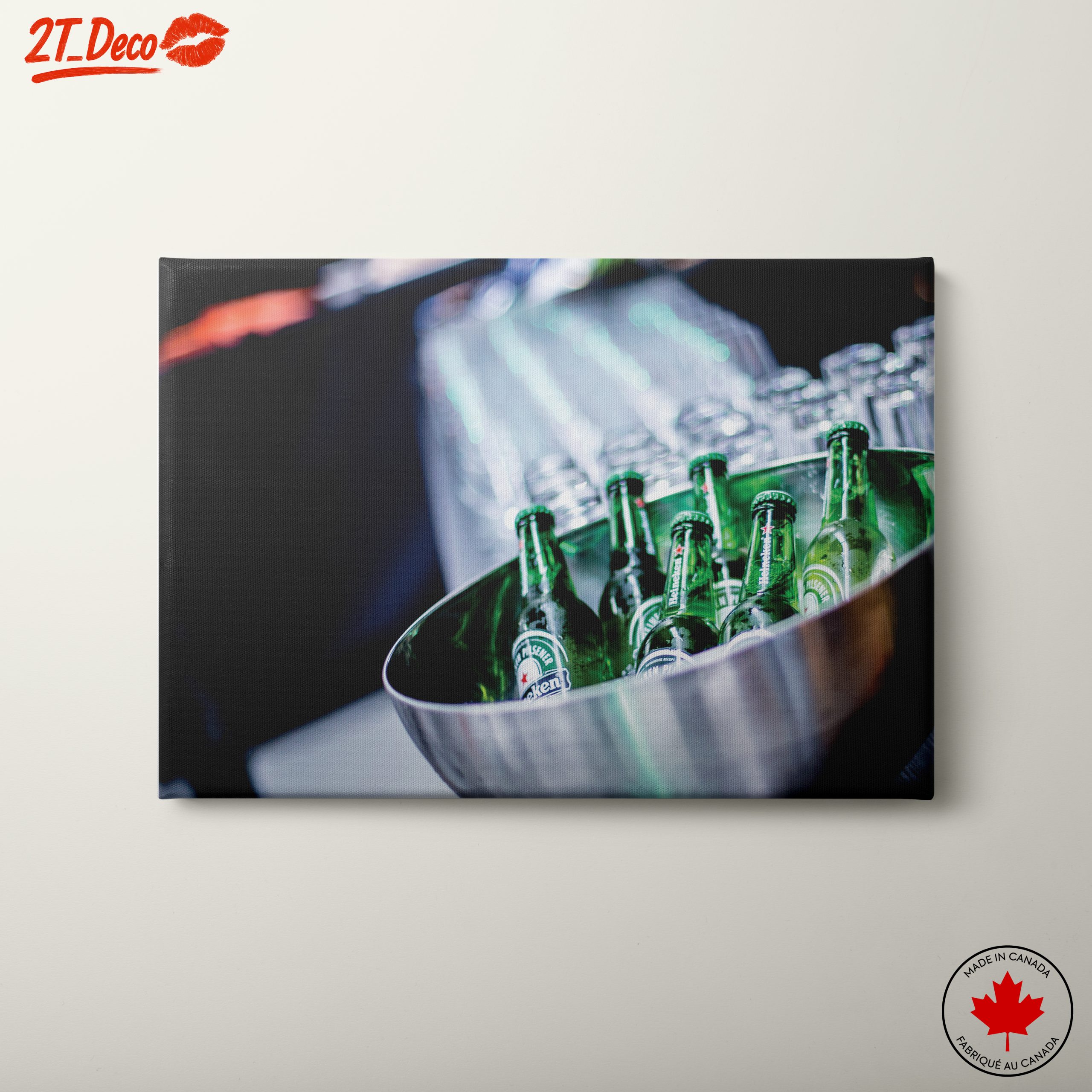 Chilled Beer Bottles in a Bowl